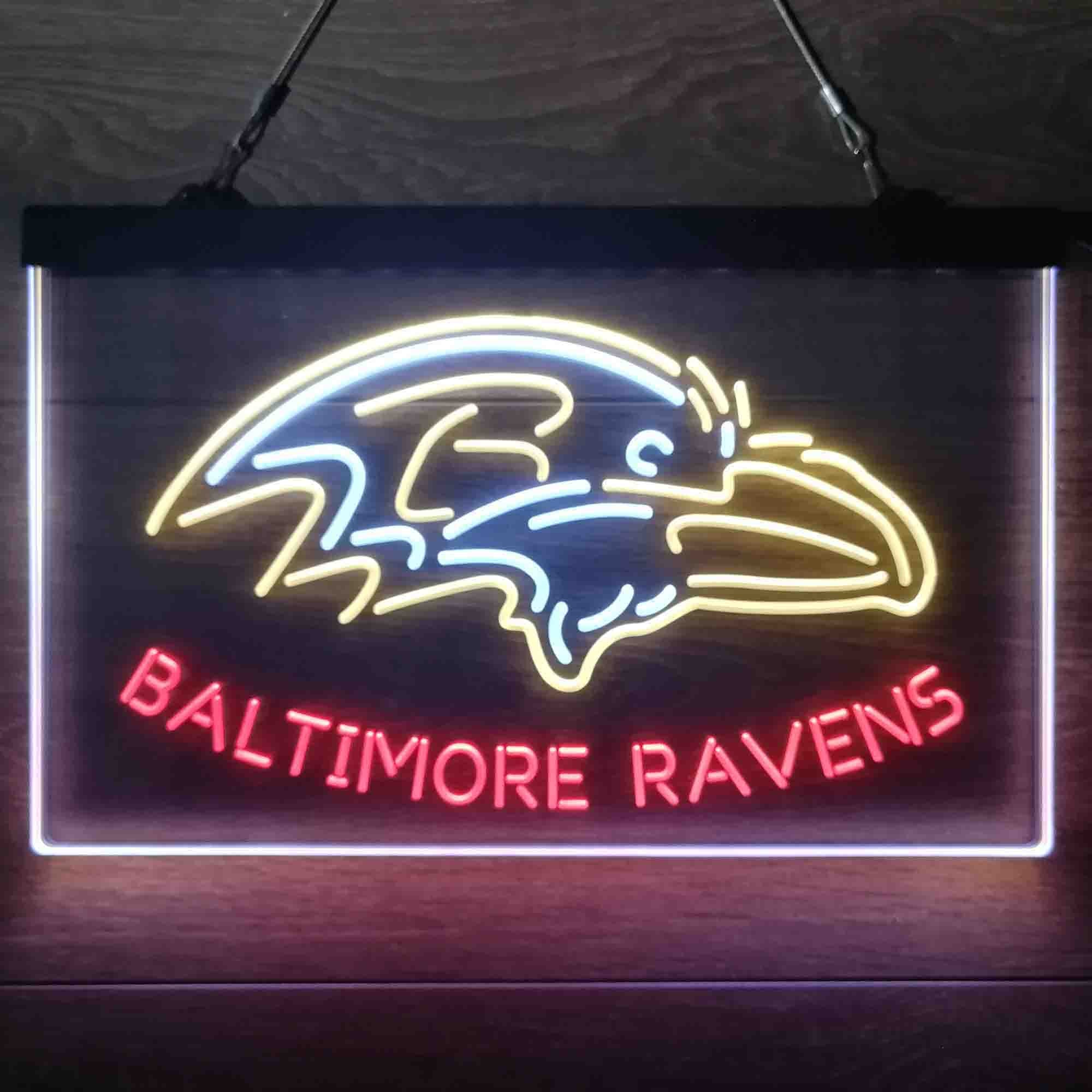 Baltimore Ravens  Neon 3-Color LED Sign