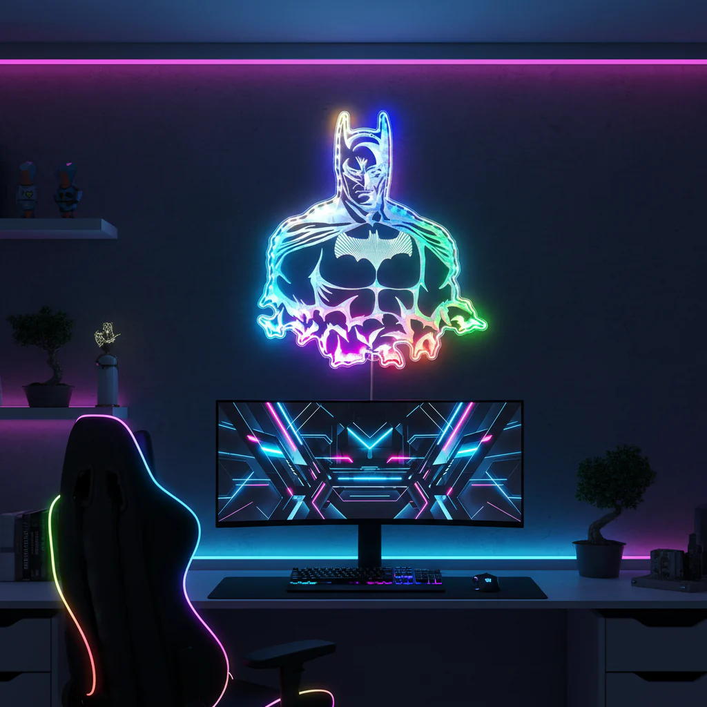 Batman SuperHero DC Neon LED Sign with Dynamic RGB Colors - Image 8