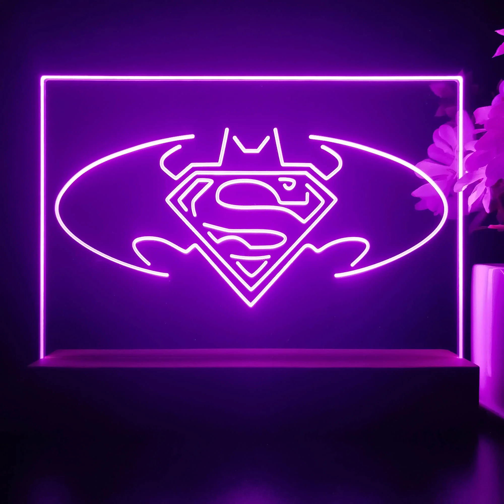 Batman vs Superman Hero 3D Illusion Night Light Desk Lamp - Image 3