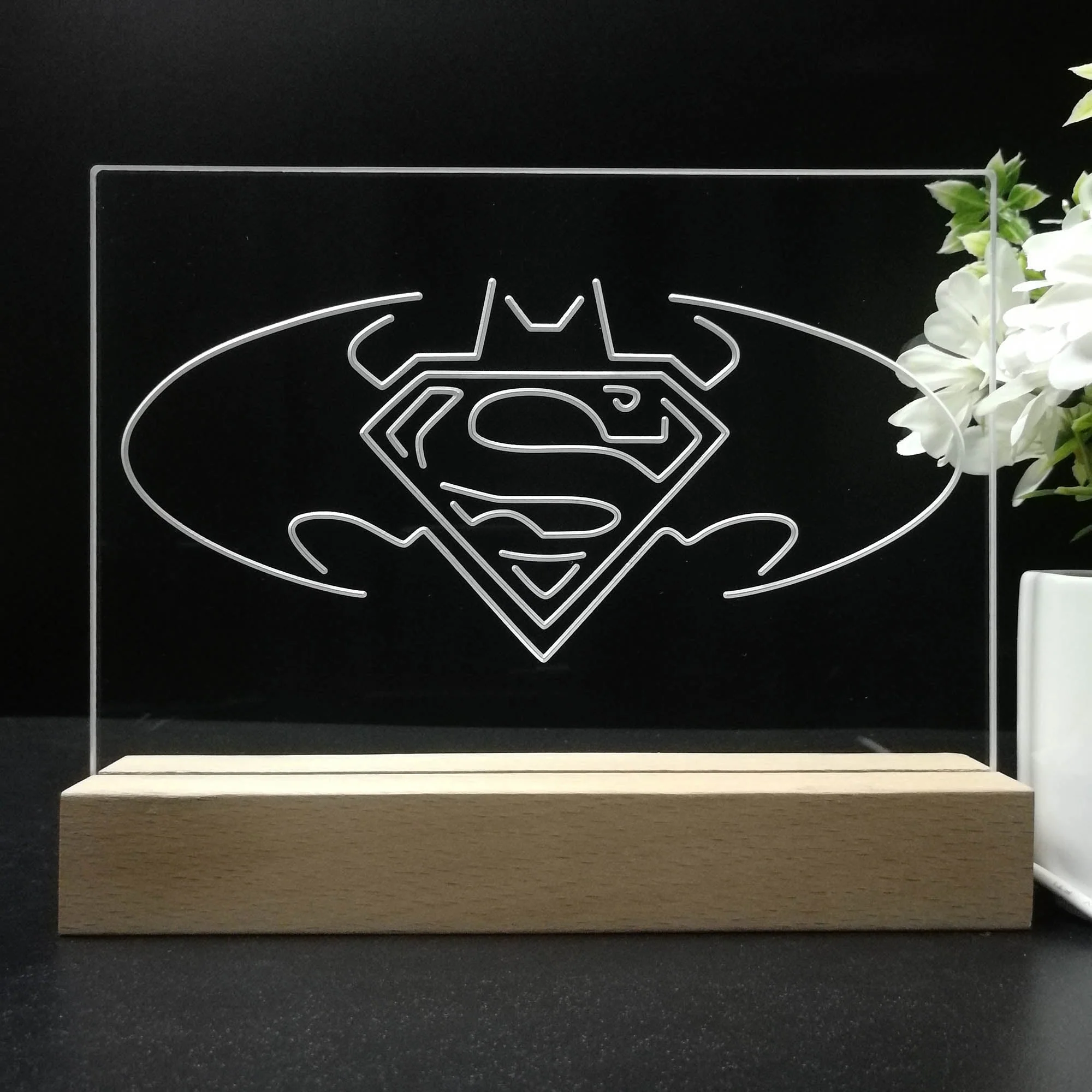 Batman vs Superman Hero 3D Illusion Night Light Desk Lamp - Image 8