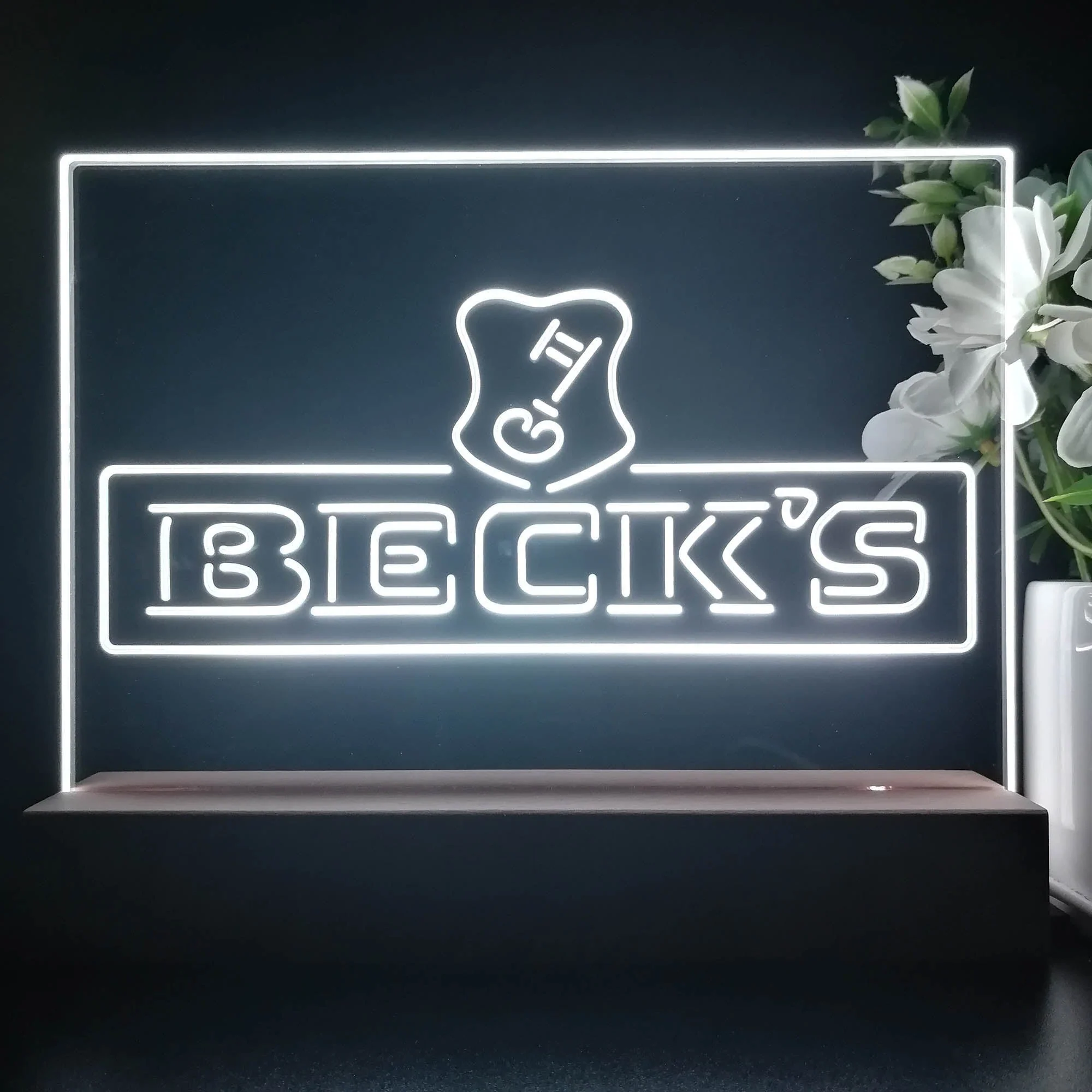Beck's Beer Neon Sign Pub Bar Lamp - Image 2