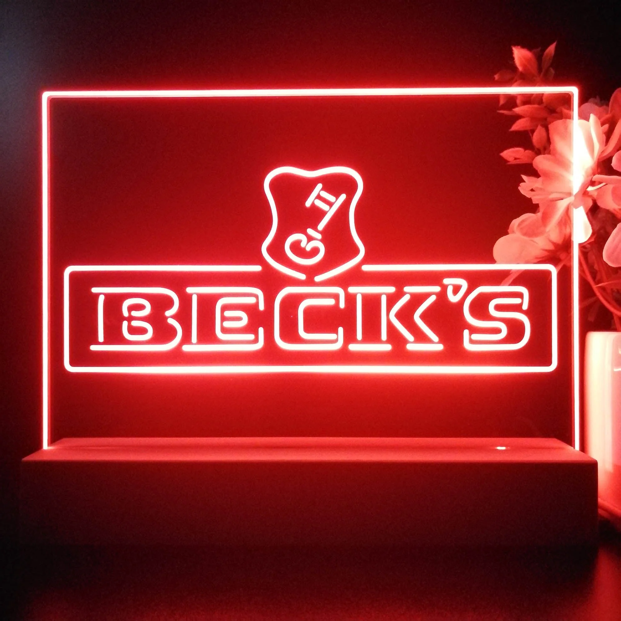 Beck's Beer Neon Sign Pub Bar Lamp - Image 3