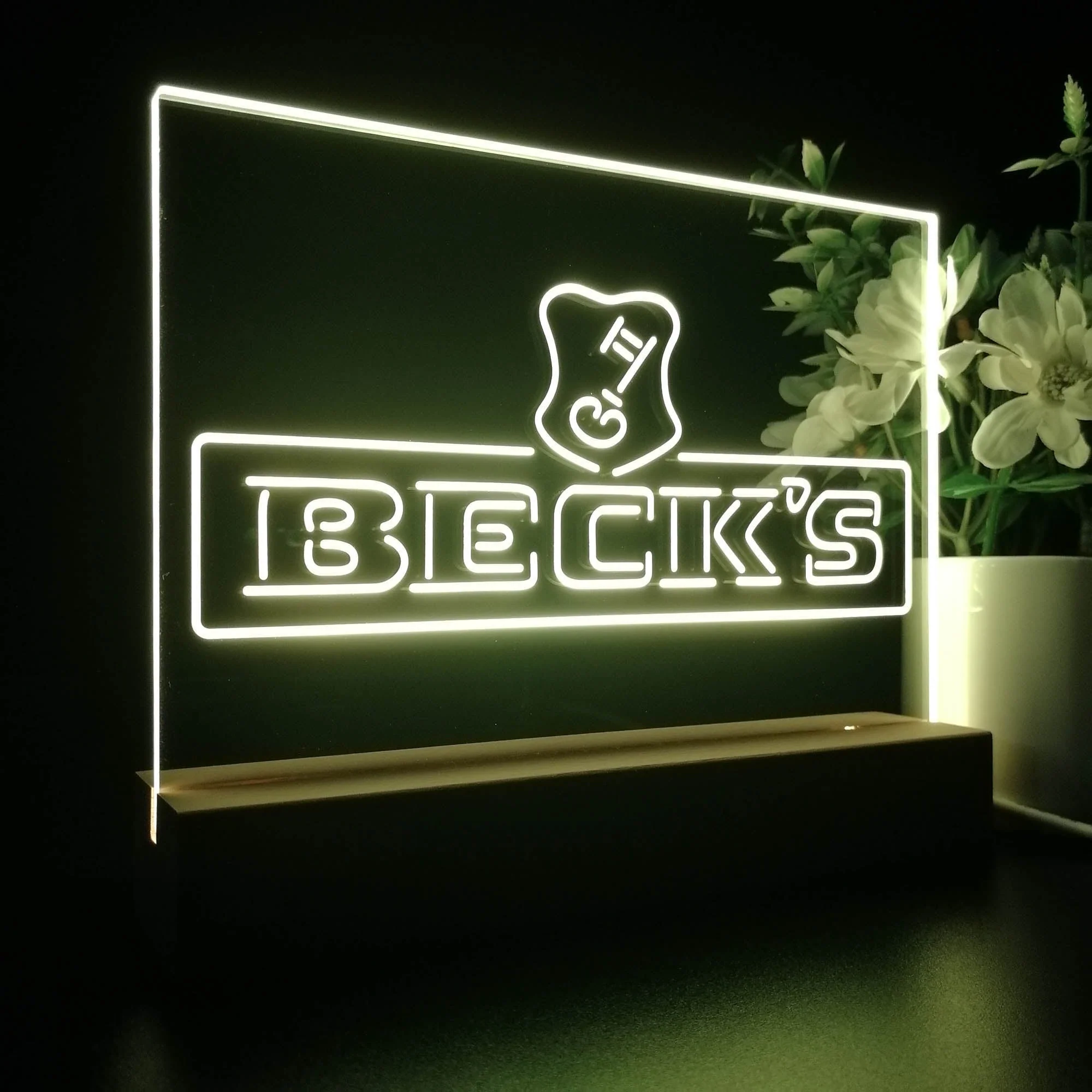 Beck's Beer Neon Sign Pub Bar Lamp - Image 7