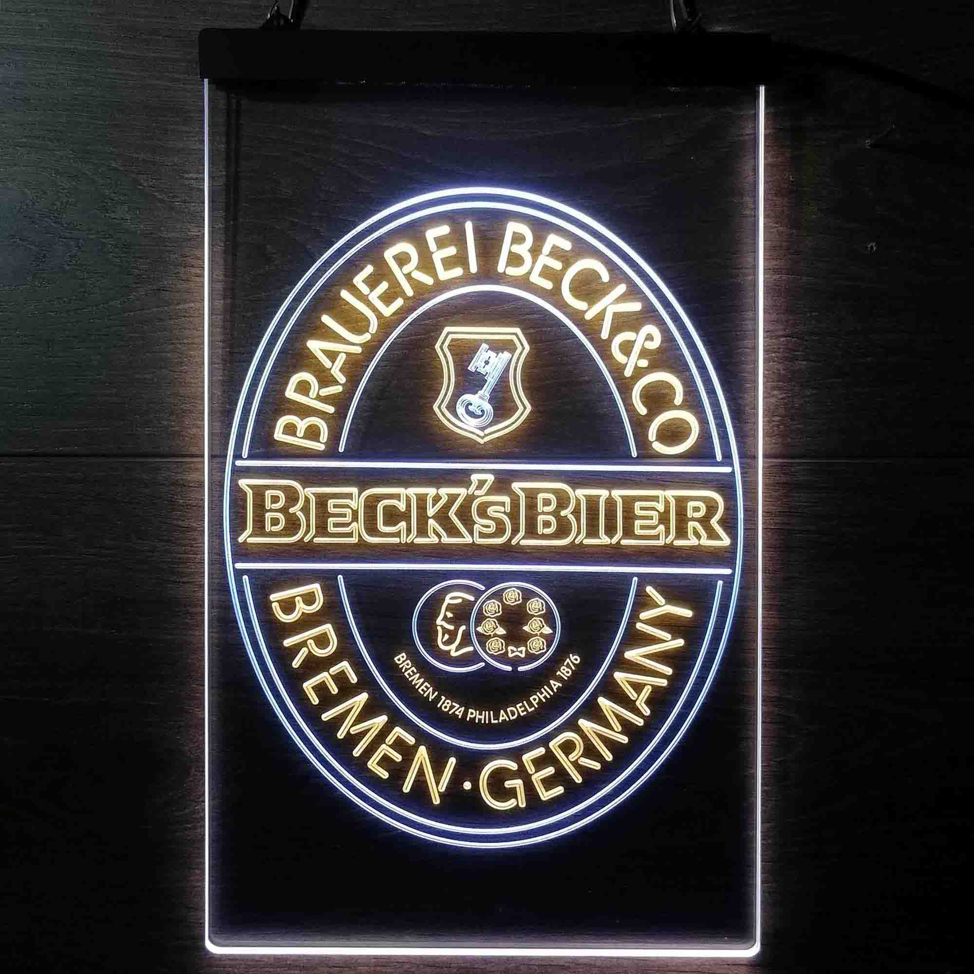 Beck's Bier Beer Home Bar Neon Light LED Sign - Image 10