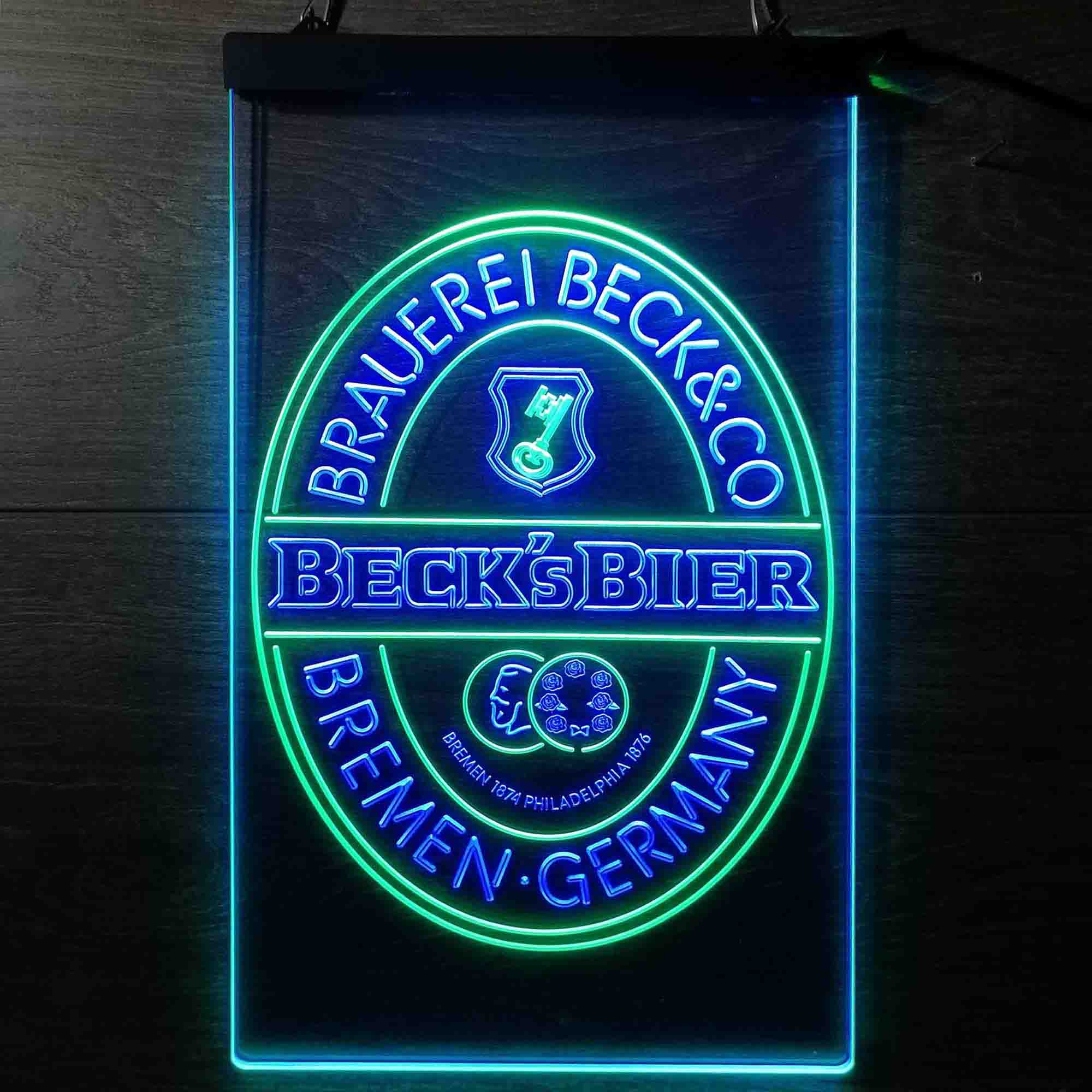 Beck's Bier Beer Home Bar Neon Light LED Sign - Image 11