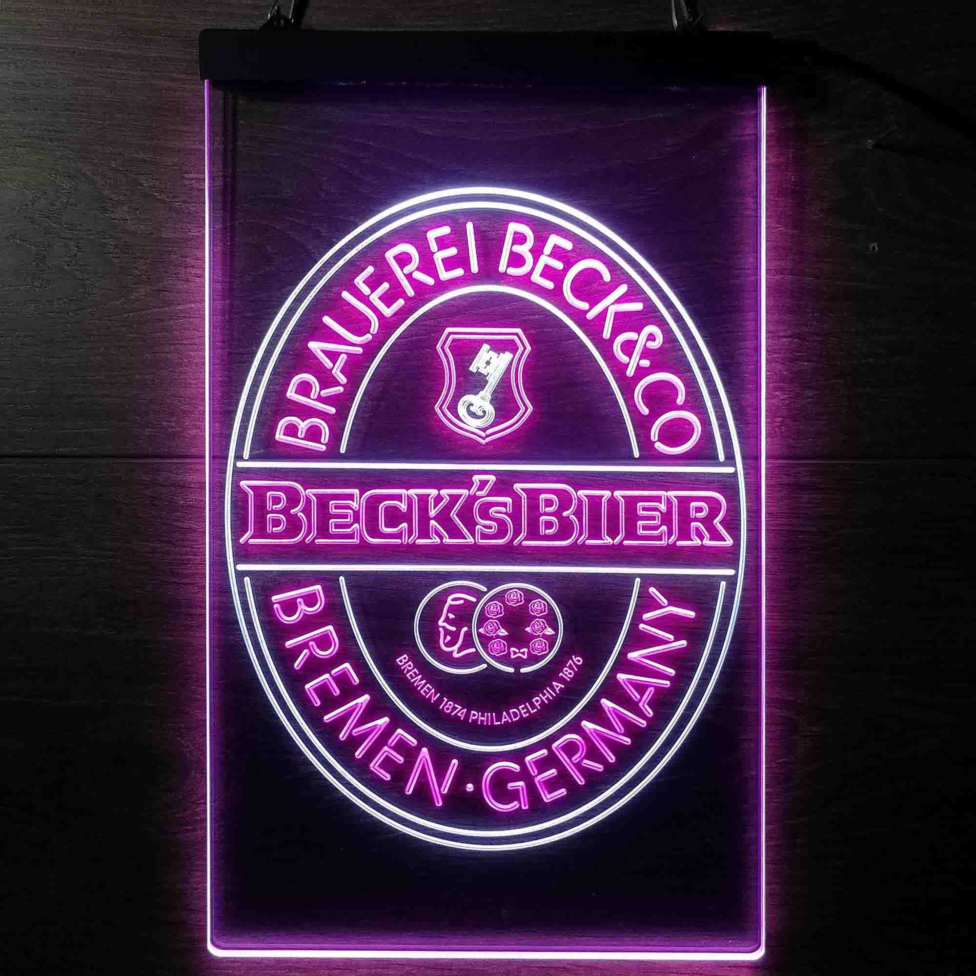 Beck's Bier Beer Home Bar Neon Light LED Sign - Image 4