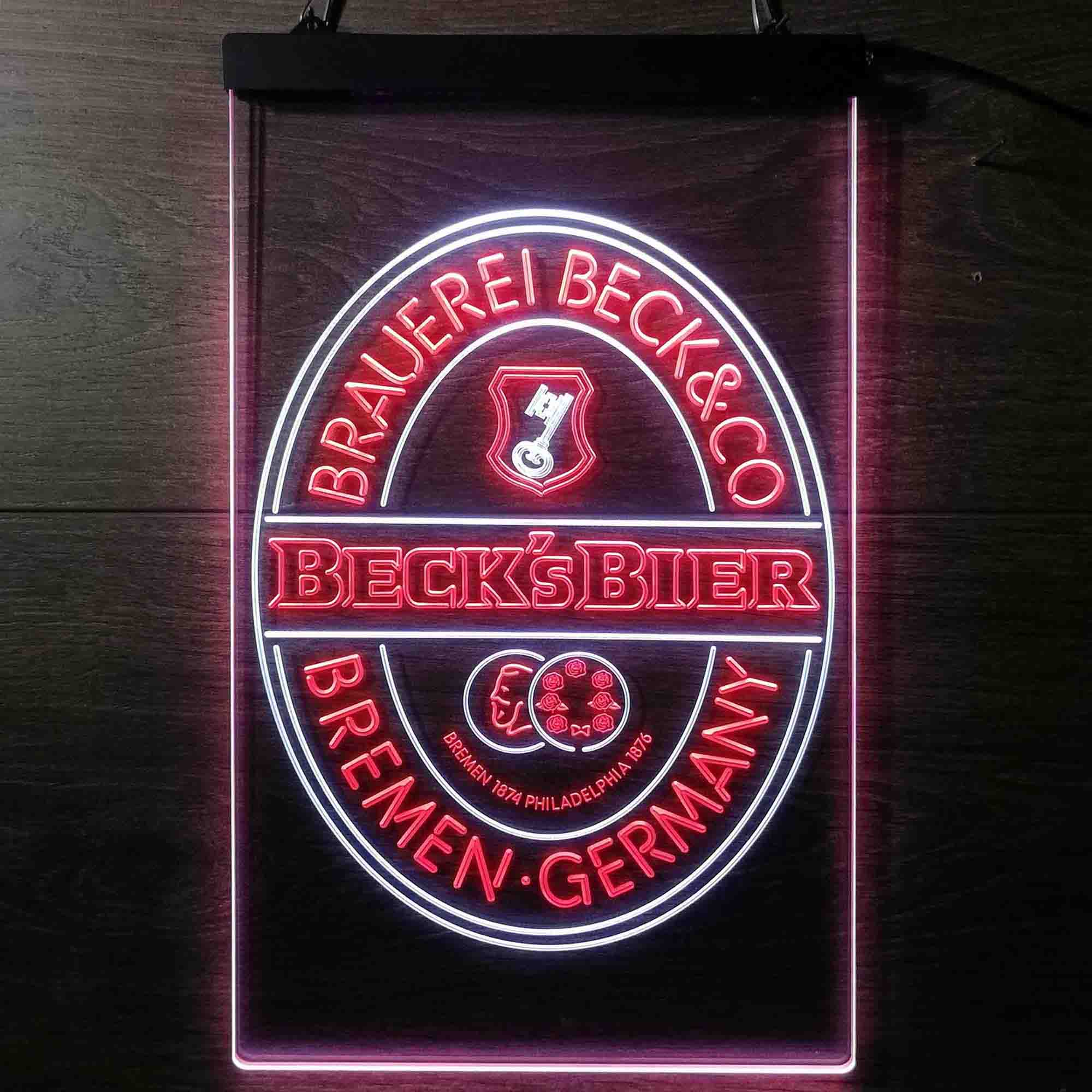 Beck's Bier Beer Home Bar Neon Light LED Sign - Image 8