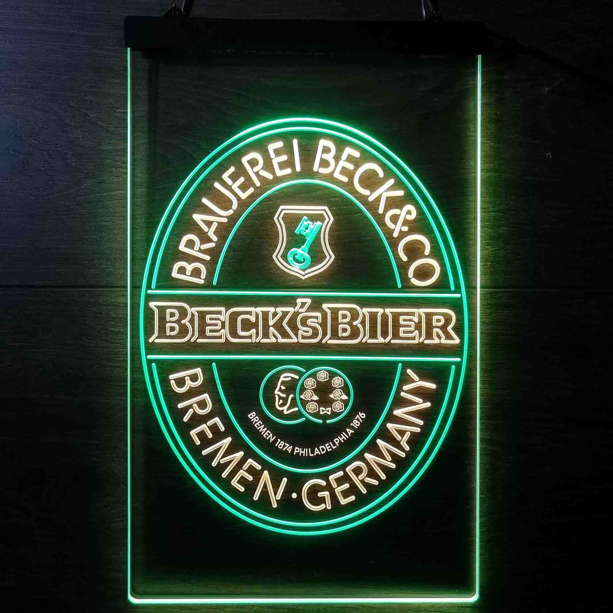 Beck's Bier Beer Home Bar Neon Light LED Sign - Image 9