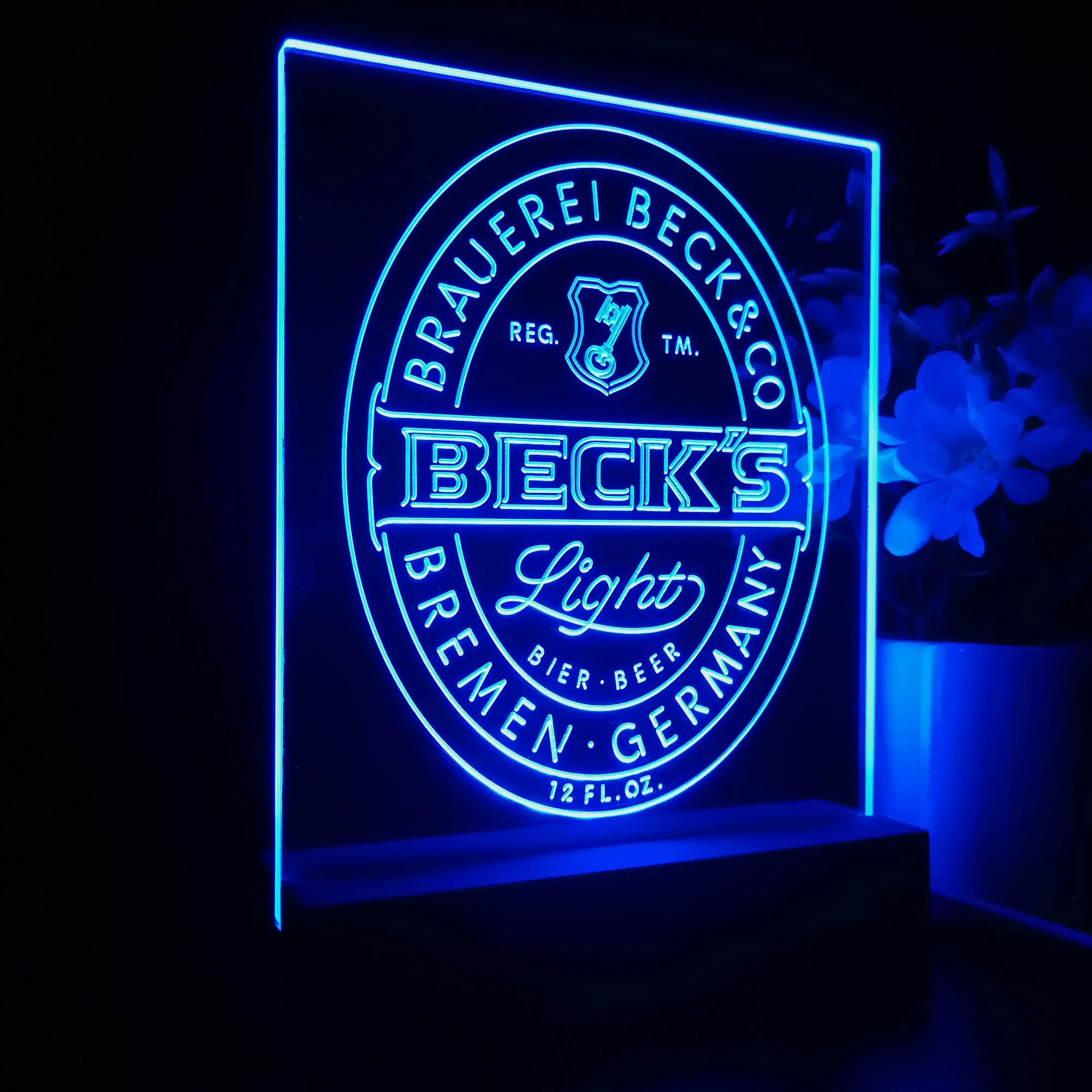 Beck's Light Beer Germany Night Light Neon Pub Bar Lamp - Image 7