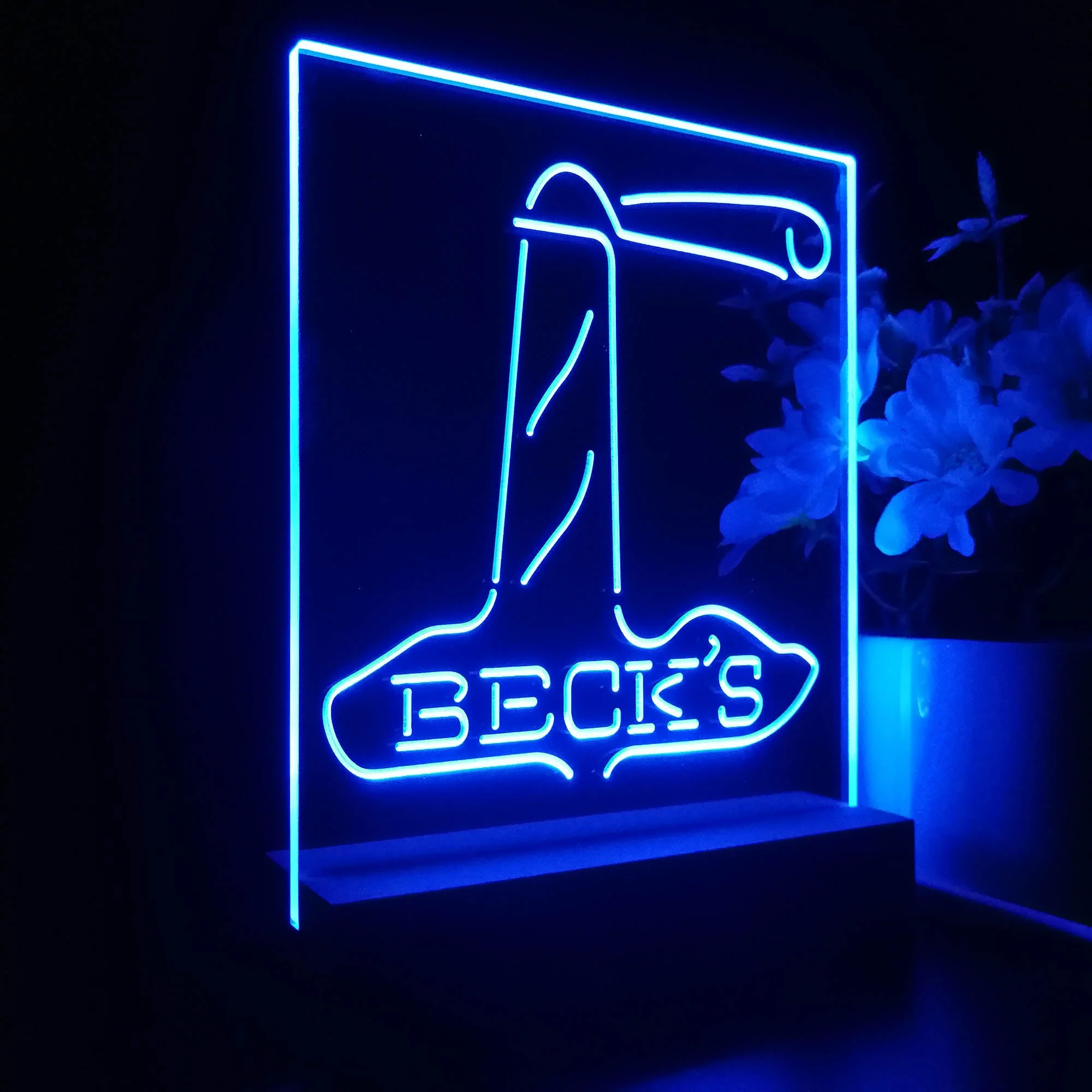Beck's Lighthouse Island Night Light Neon Pub Bar Lamp - Image 7