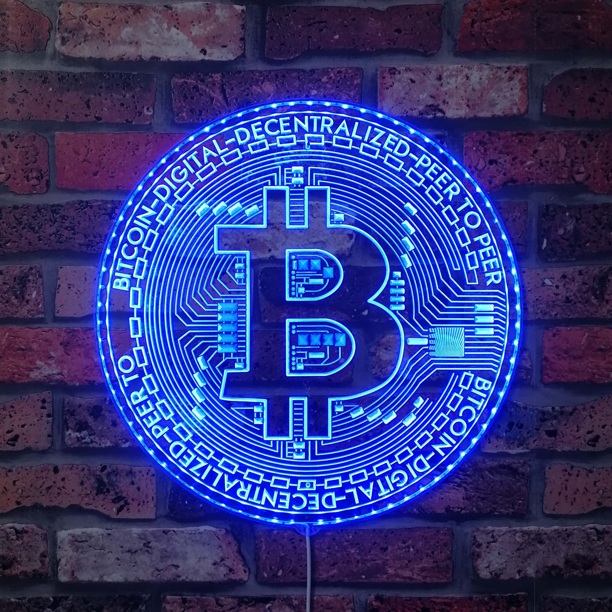 Bitcoin Neon LED Sign with Dynamic RGB Colors - Image 4