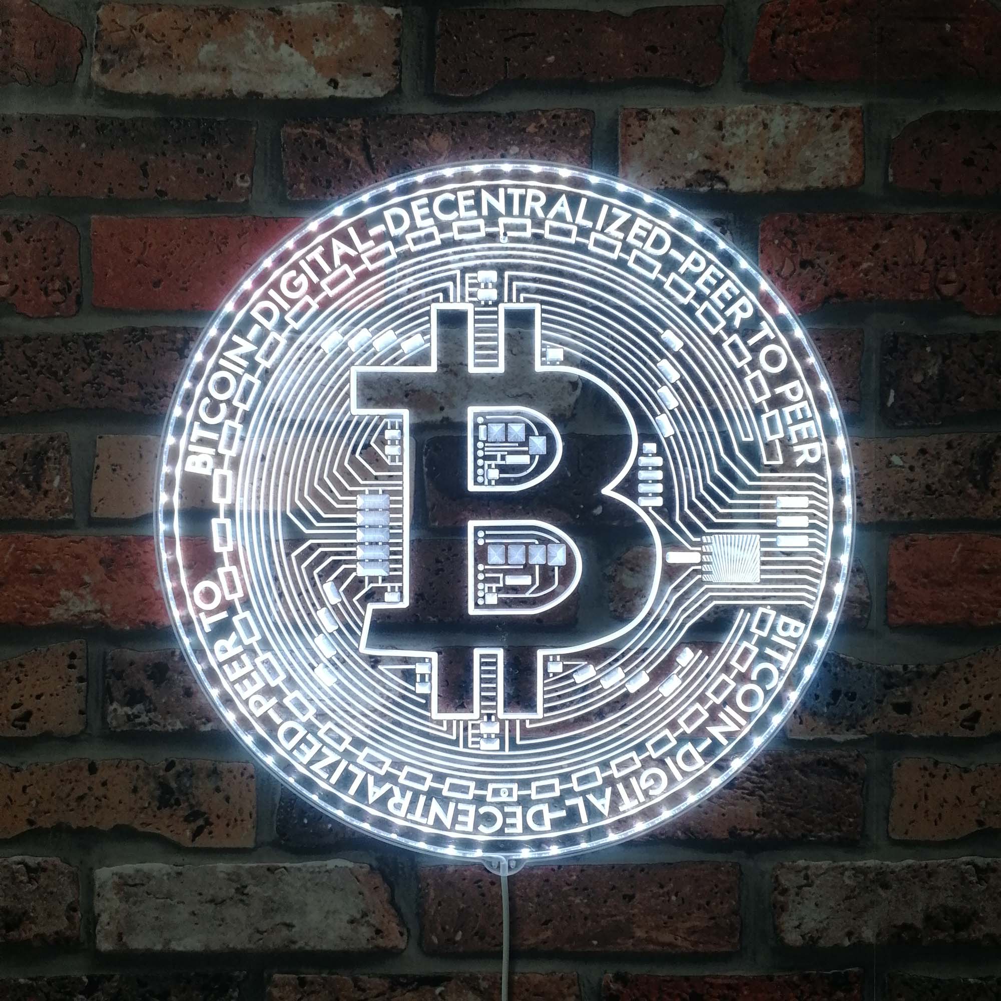 Bitcoin Neon LED Sign with Dynamic RGB Colors - Image 5
