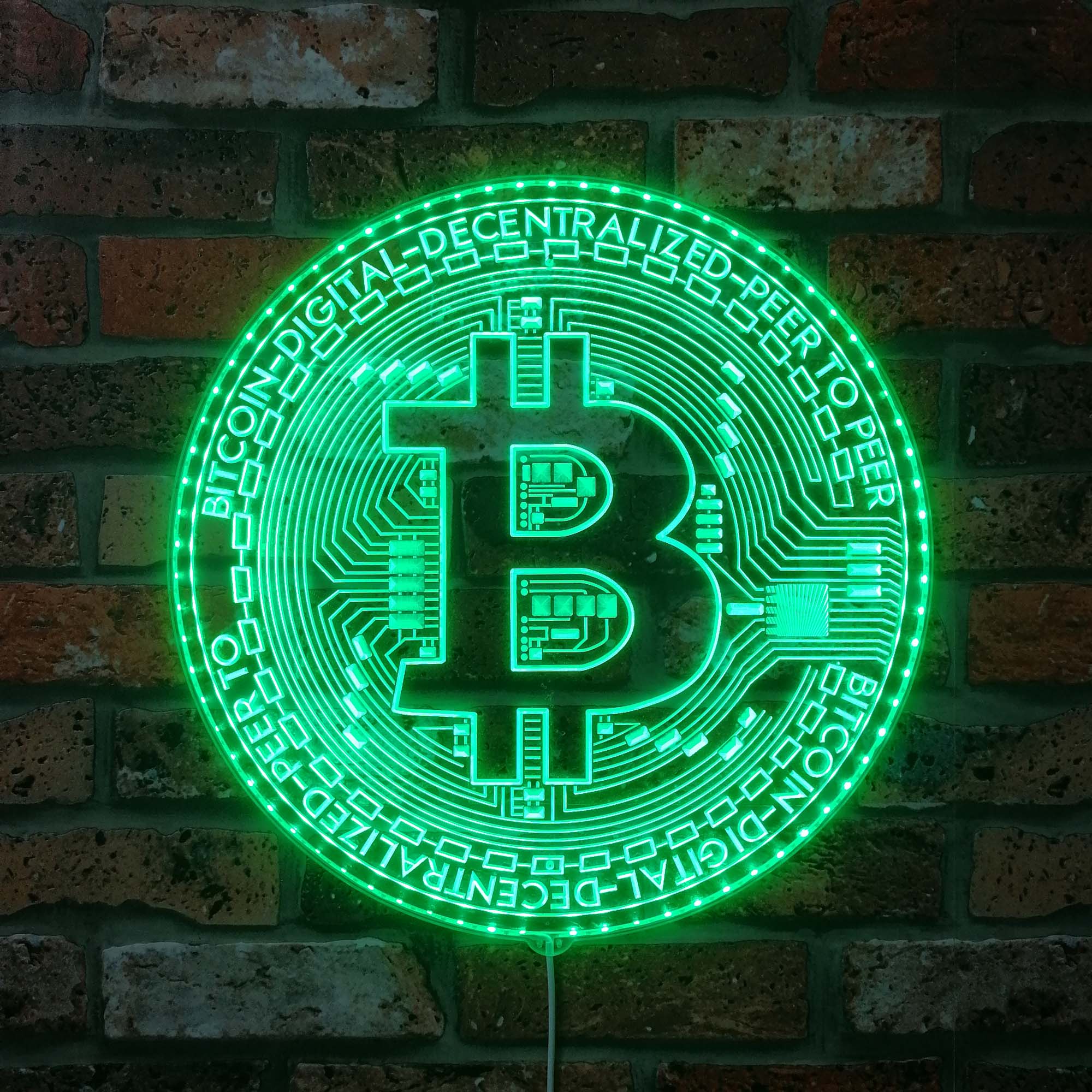 Bitcoin Neon LED Sign with Dynamic RGB Colors - Image 6