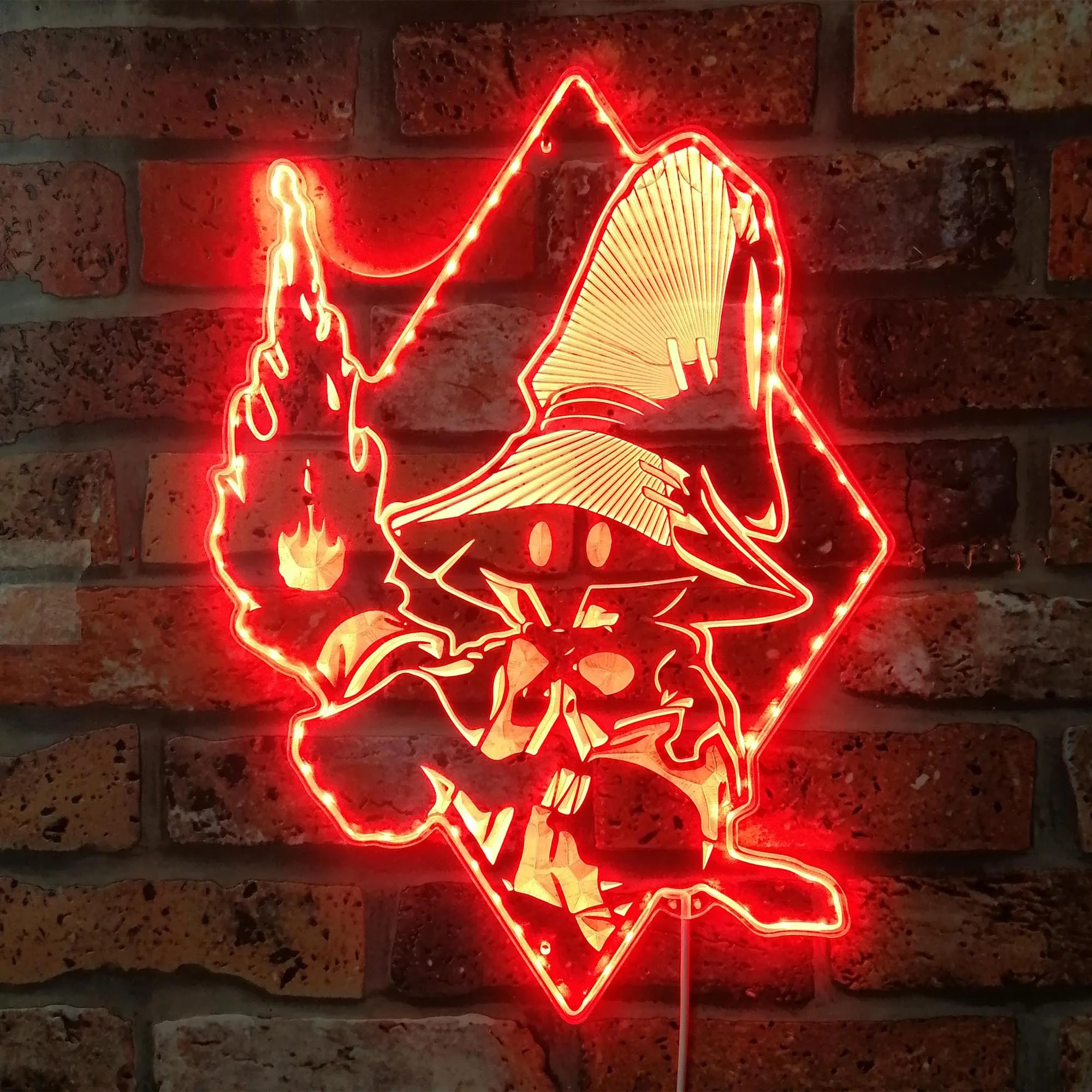 Black Mage Final Fantasy Neon LED Sign with Dynamic RGB Colors - Image 3