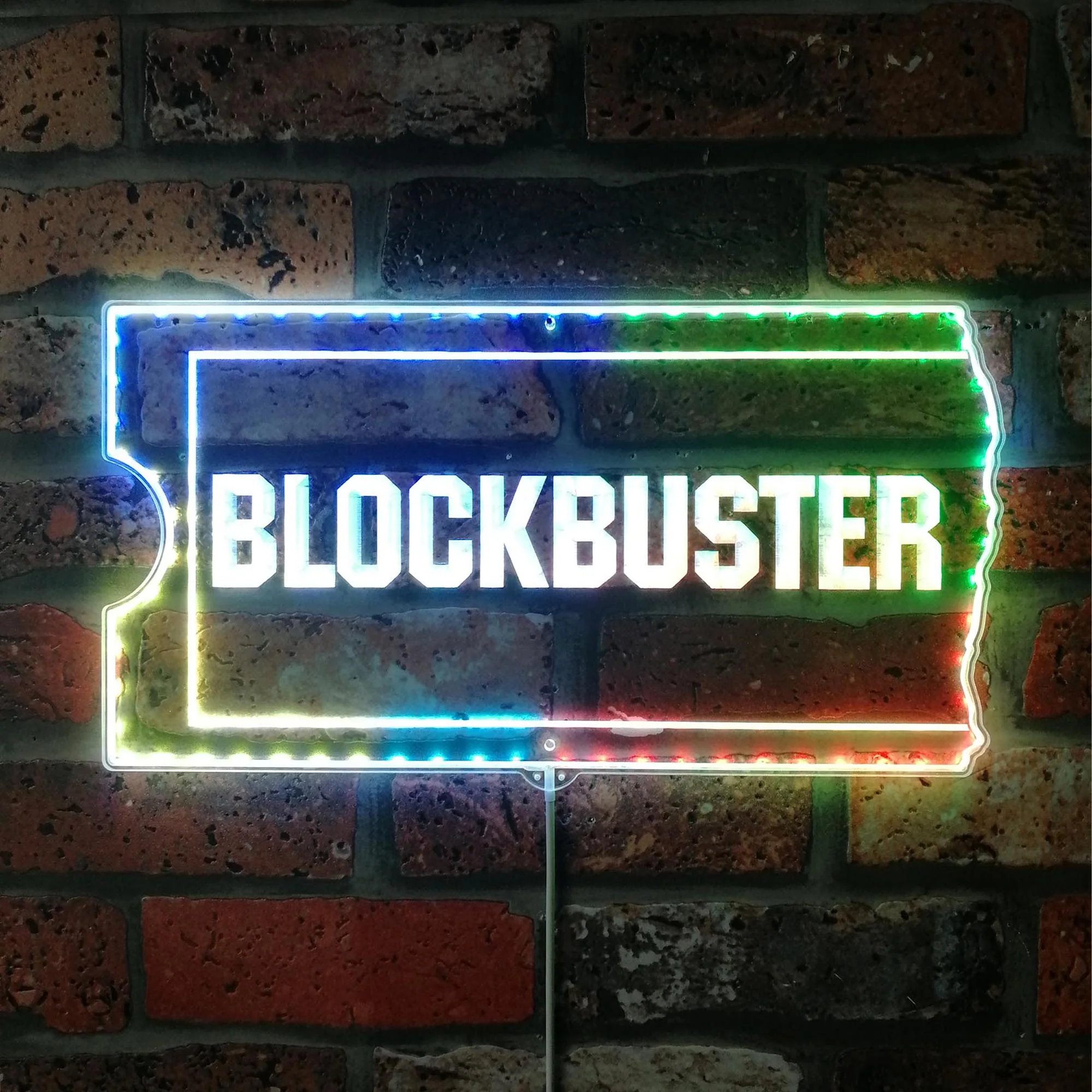 Blockbuster Video Neon Neon LED Sign with Dynamic RGB Colors