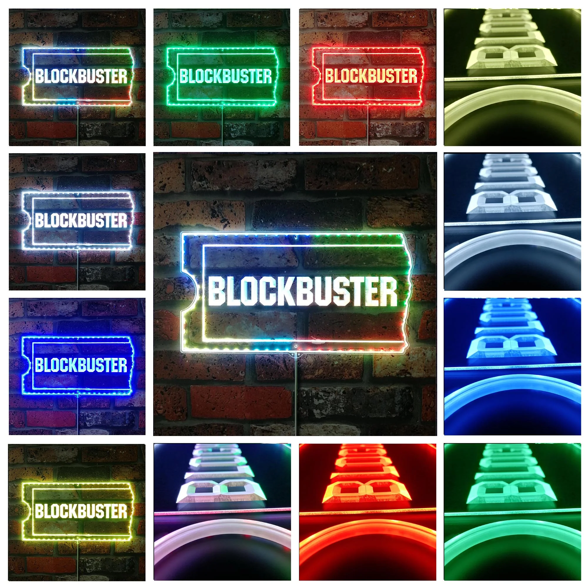 Blockbuster Video Neon Neon LED Sign with Dynamic RGB Colors - Image 2