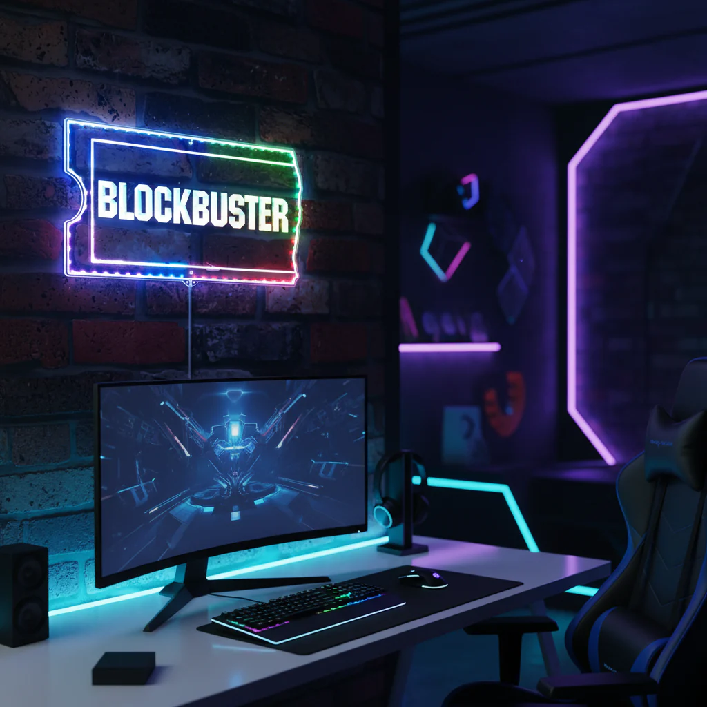 Blockbuster Video Neon Neon LED Sign with Dynamic RGB Colors - Image 8