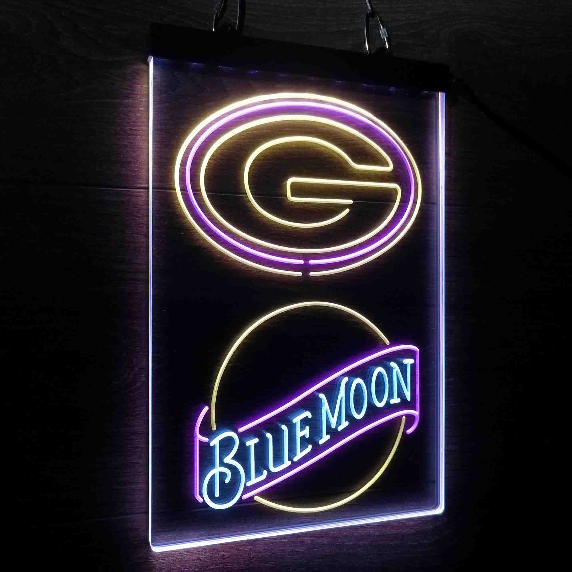 Blue Moon Bar Green Bay Packers Est. 1919 Neon LED Sign 3 Colors - Image 3