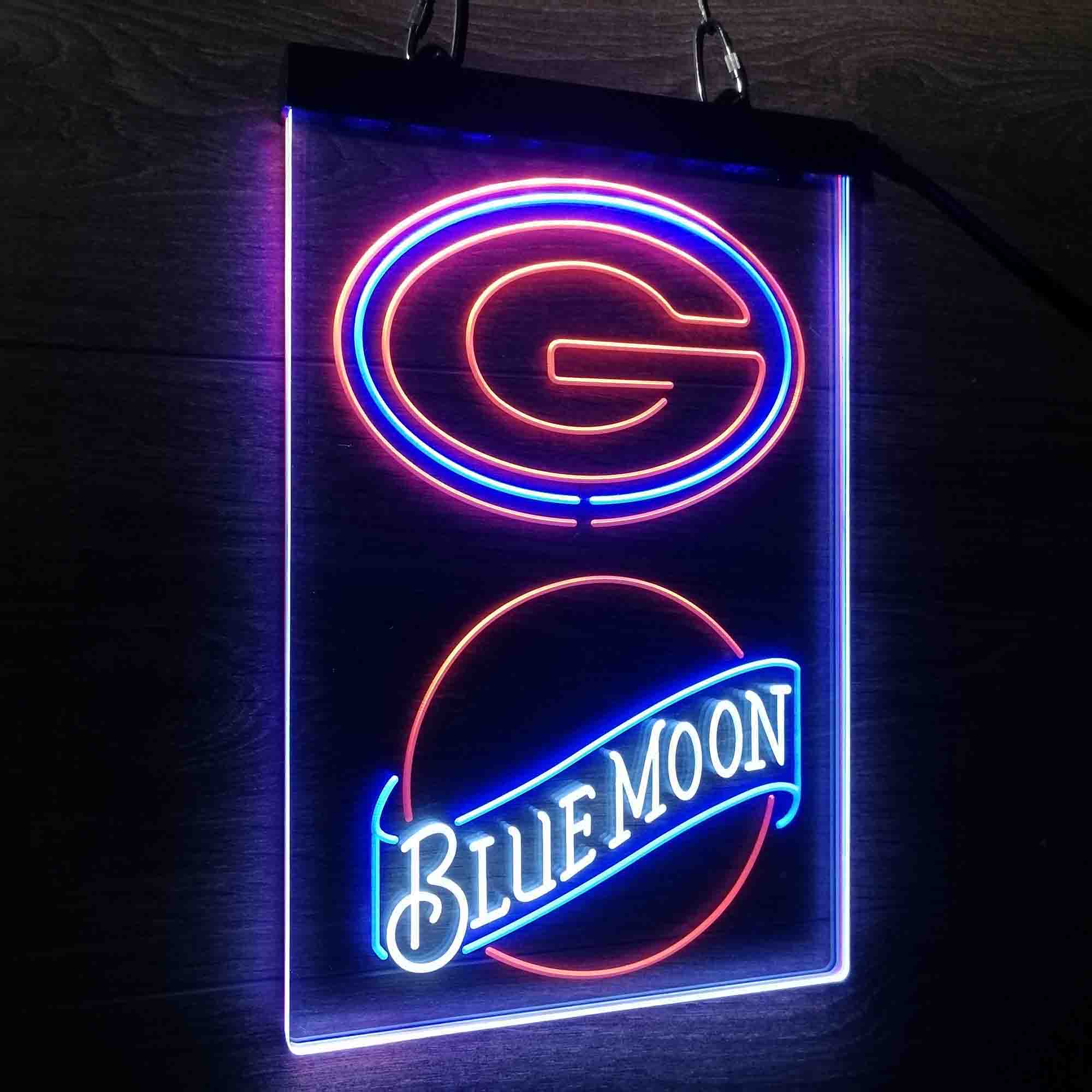 Blue Moon Bar Green Bay Packers Est. 1919 Neon LED Sign 3 Colors - Image 4