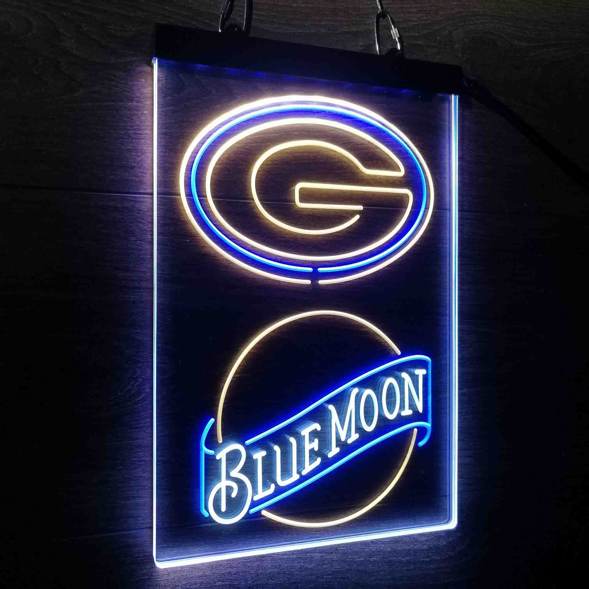 Blue Moon Bar Green Bay Packers Est. 1919 Neon LED Sign 3 Colors - Image 7