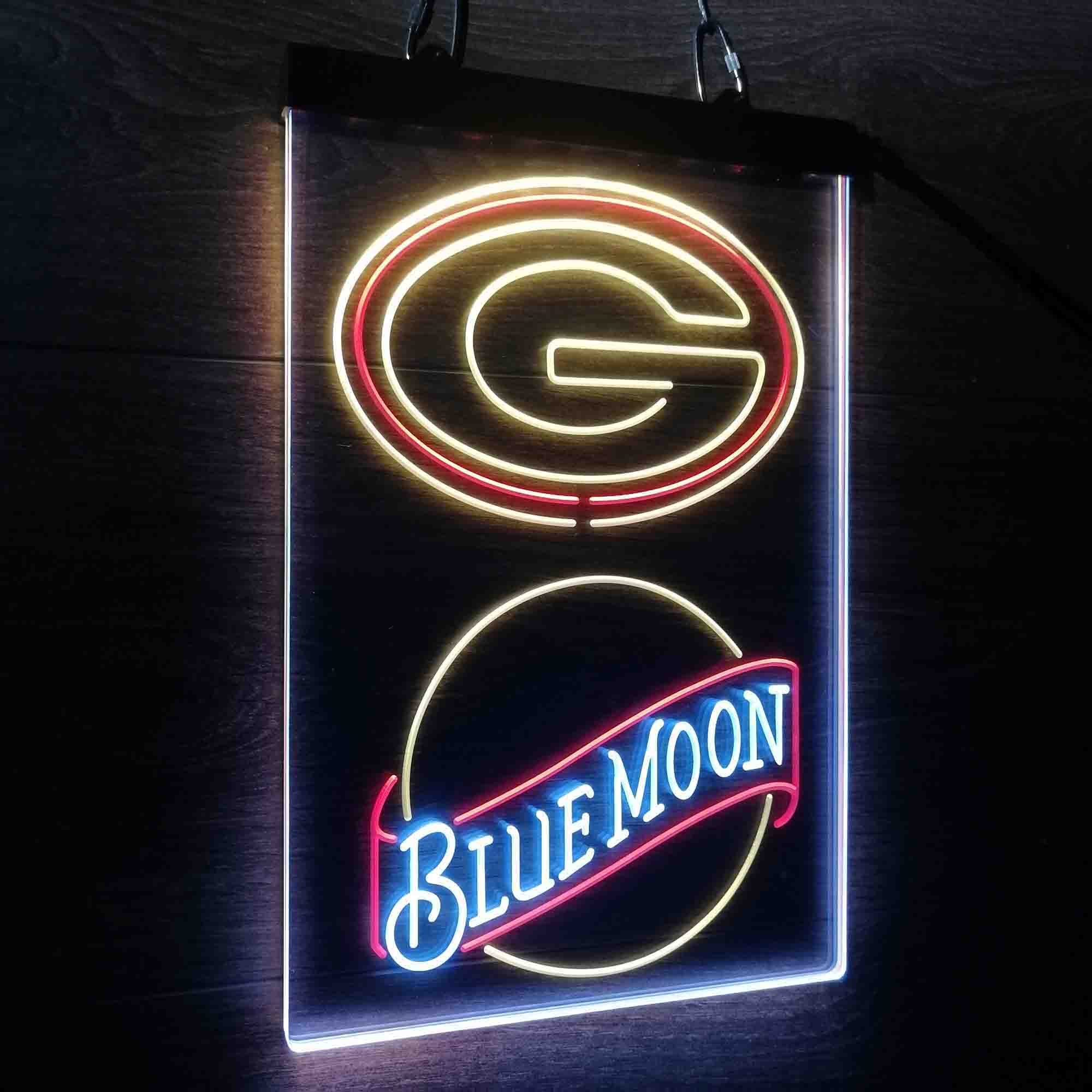 Blue Moon Bar Green Bay Packers Est. 1919 Neon LED Sign 3 Colors - Image 8
