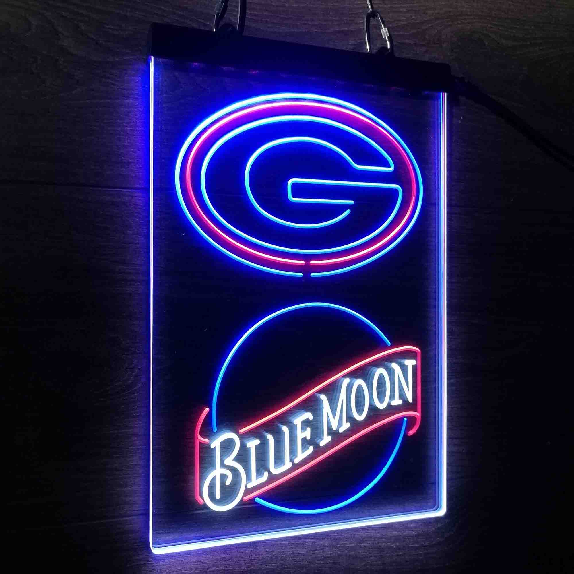Blue Moon Bar Green Bay Packers Est. 1919 Neon LED Sign 3 Colors - Image 9