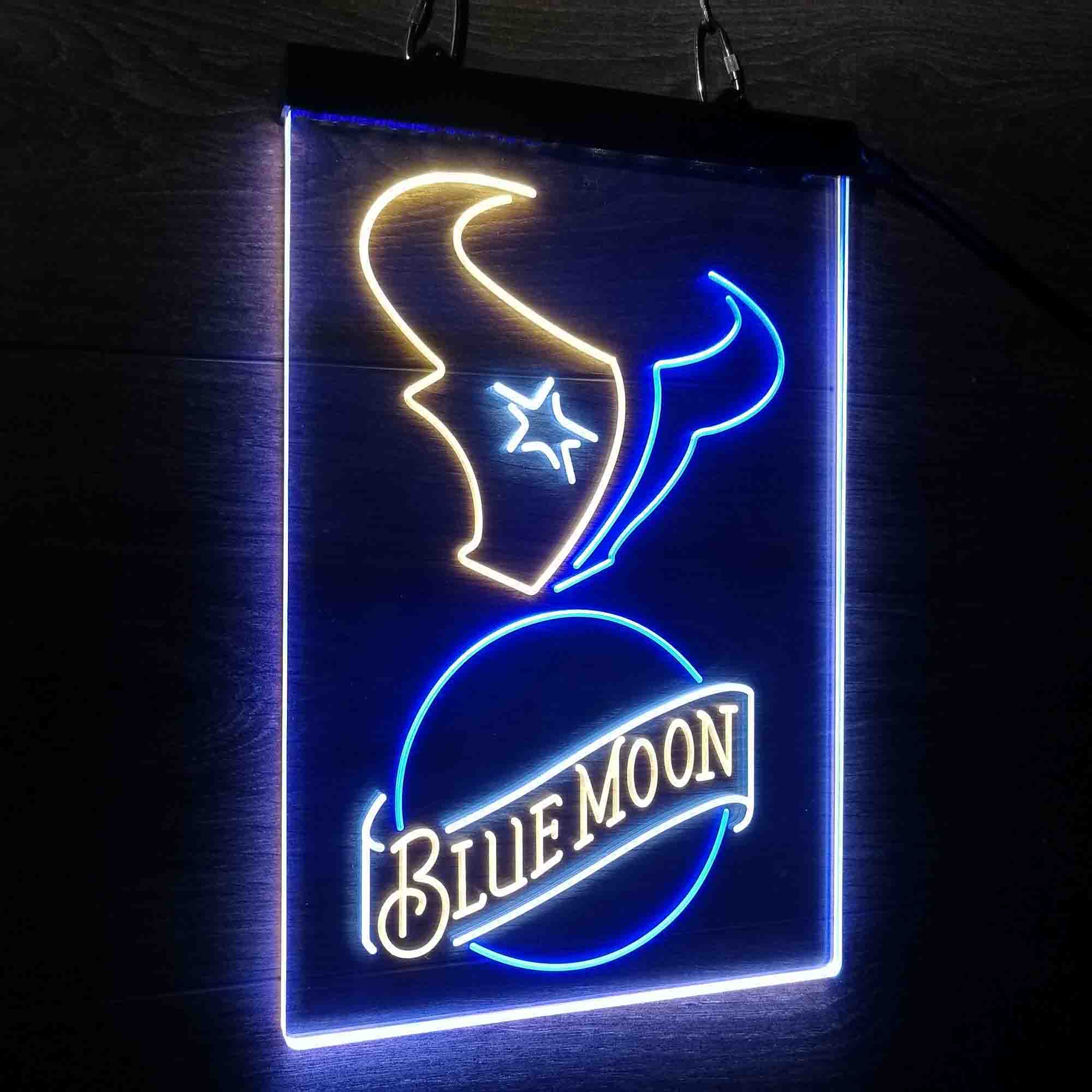 Blue Moon Bar Houston Texans Est. 2002 Neon LED Sign 3 Colors - Image 4