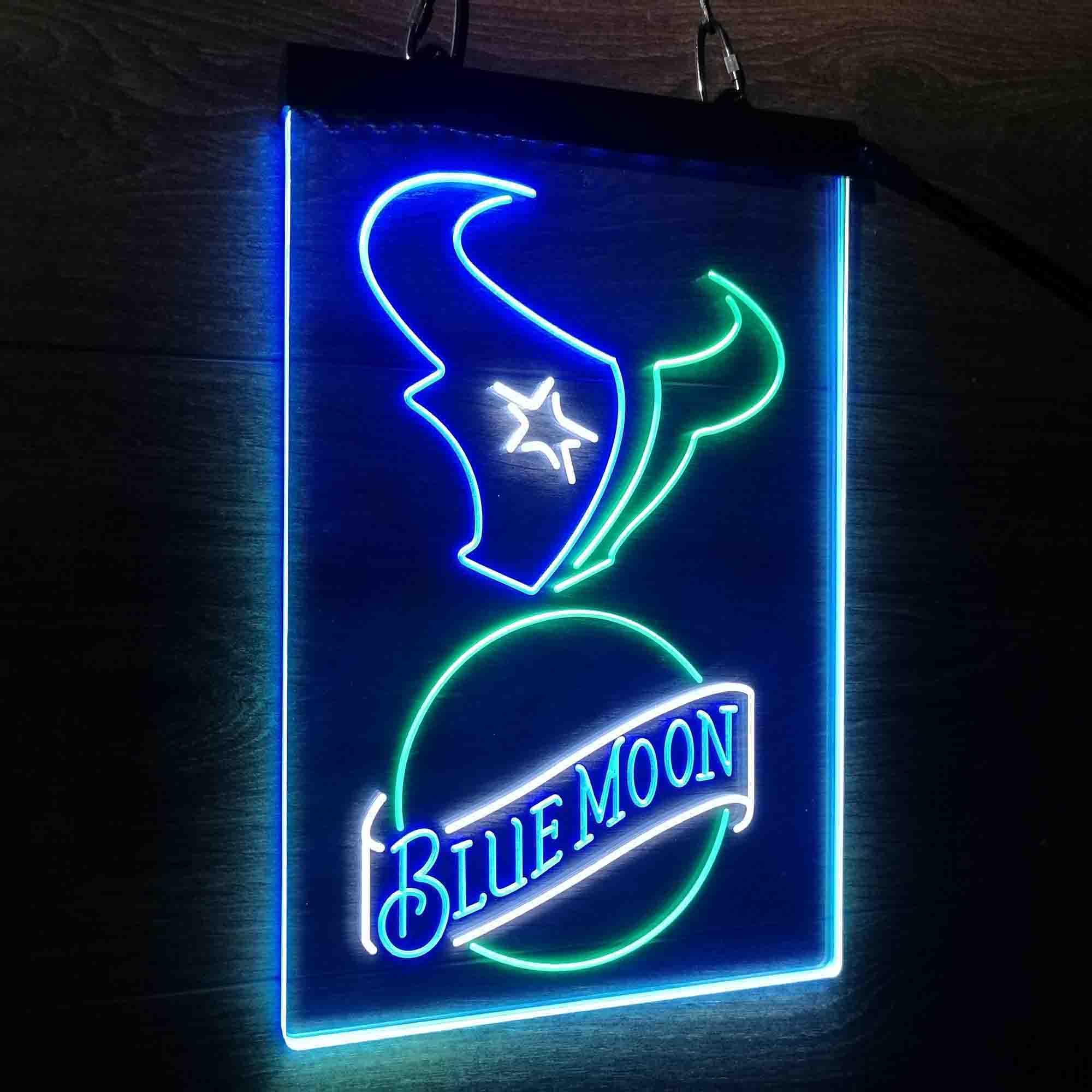 Blue Moon Bar Houston Texans Est. 2002 Neon LED Sign 3 Colors - Image 5