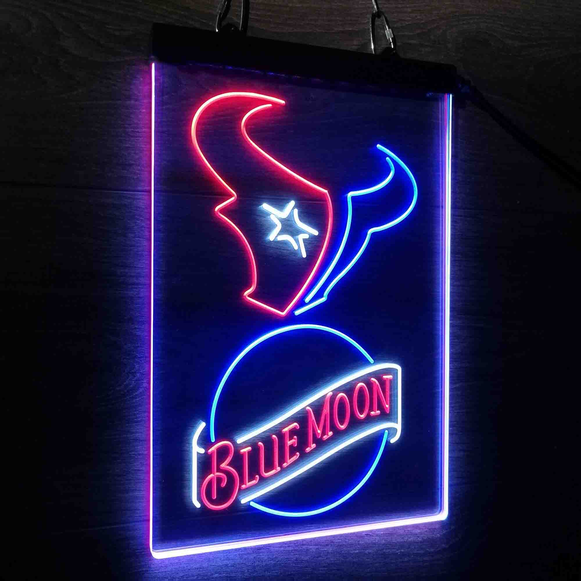 Blue Moon Bar Houston Texans Est. 2002 Neon LED Sign 3 Colors - Image 8