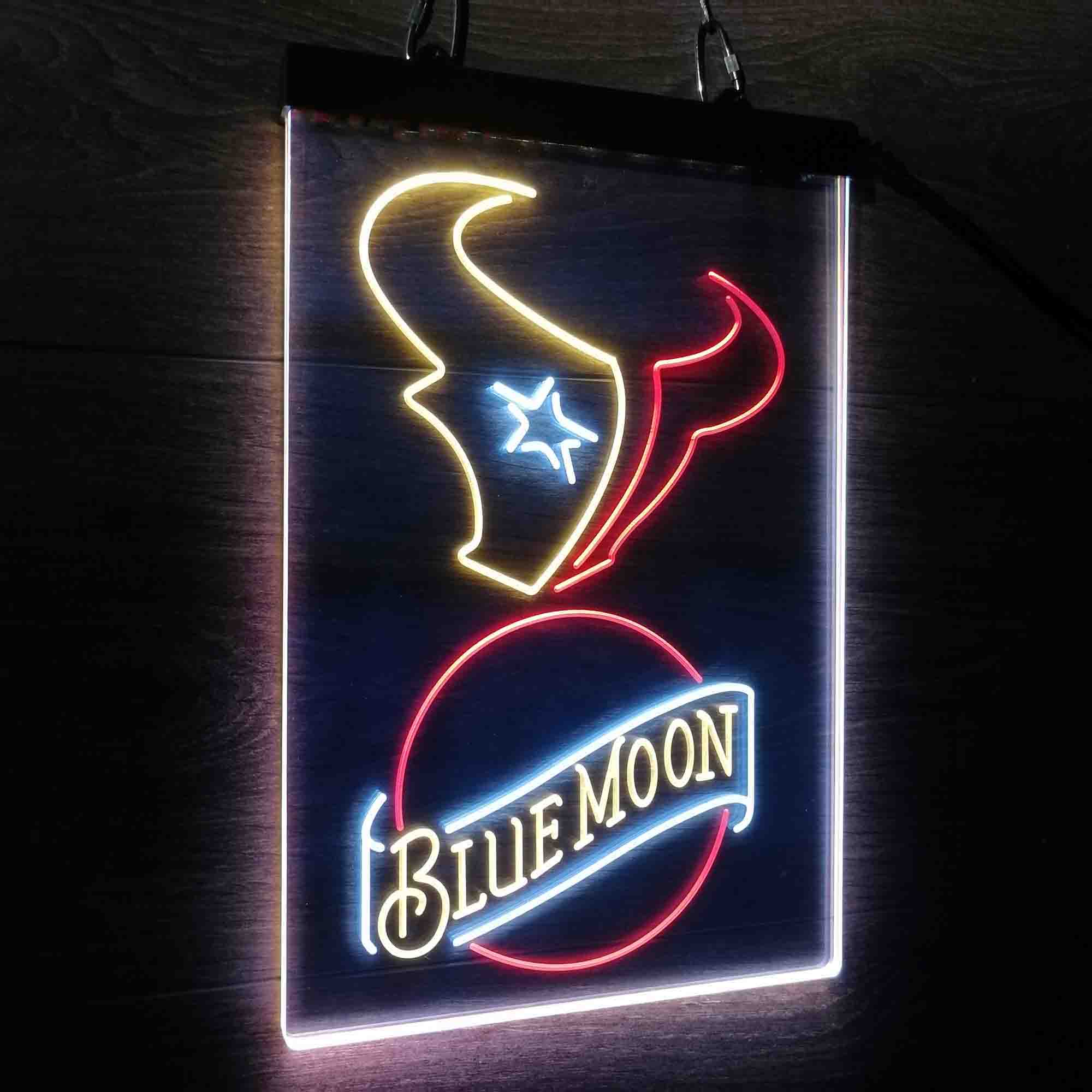 Blue Moon Bar Houston Texans Est. 2002 Neon LED Sign 3 Colors - Image 9