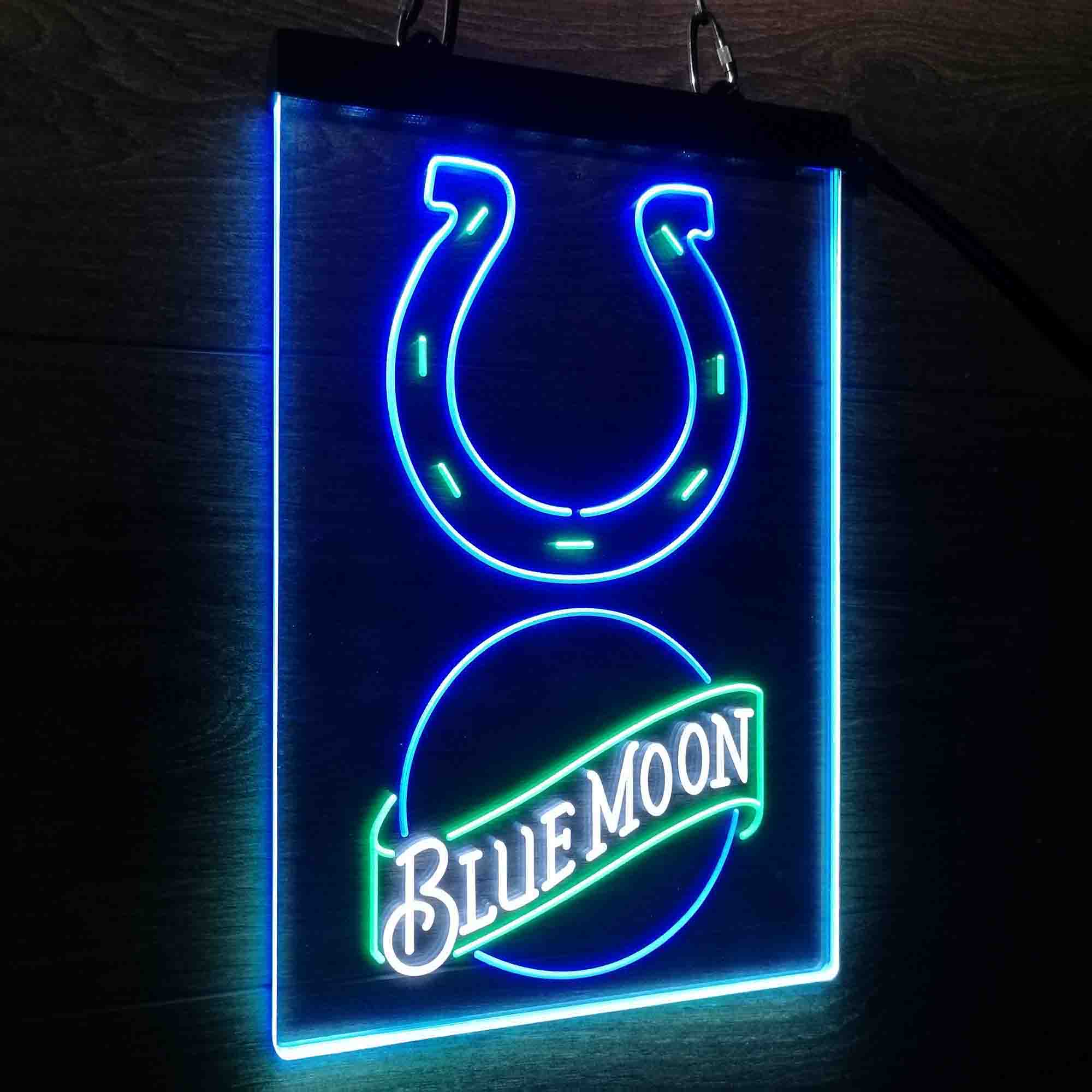 Blue Moon Bar Indianapolis Colts Est. 1953 Neon LED Sign 3 Colors - Image 12