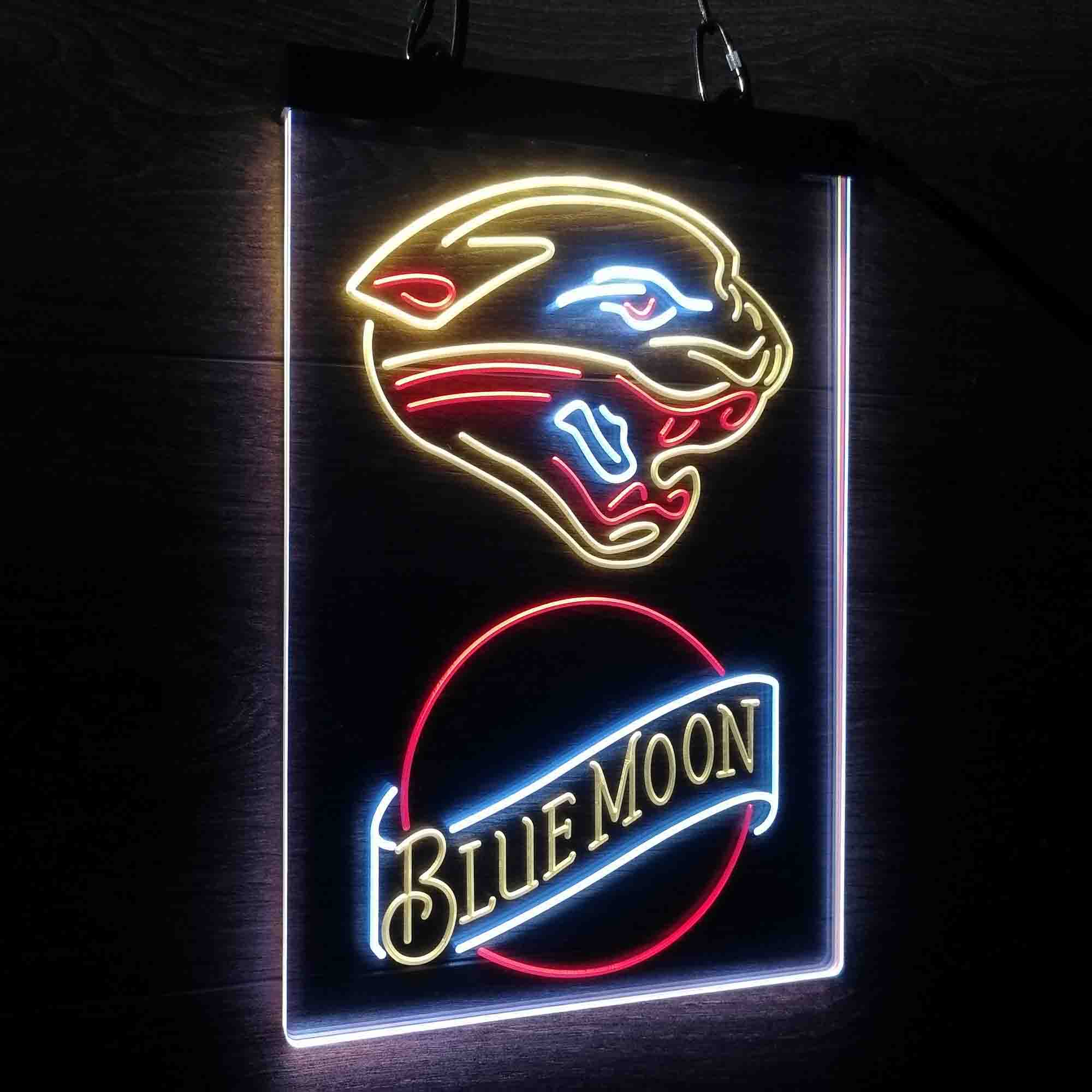 Blue Moon Bar Jacksonville Jaguars Est. 1995 Neon LED Sign 3 Colors - Image 3