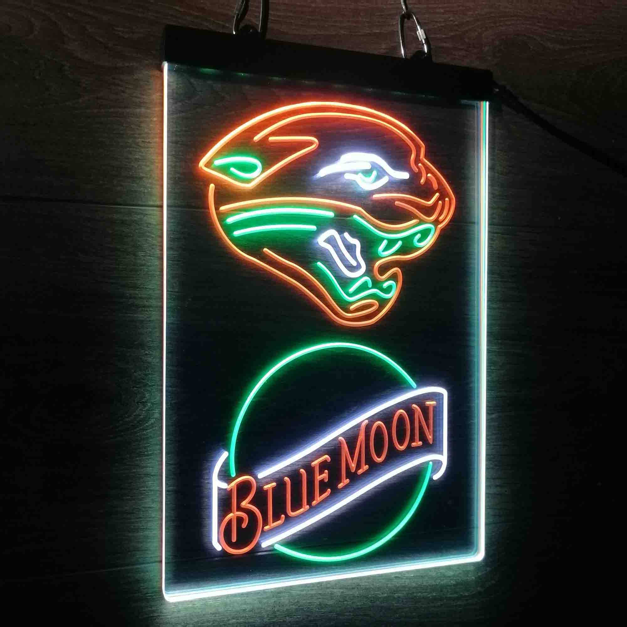 Blue Moon Bar Jacksonville Jaguars Est. 1995 Neon LED Sign 3 Colors - Image 8