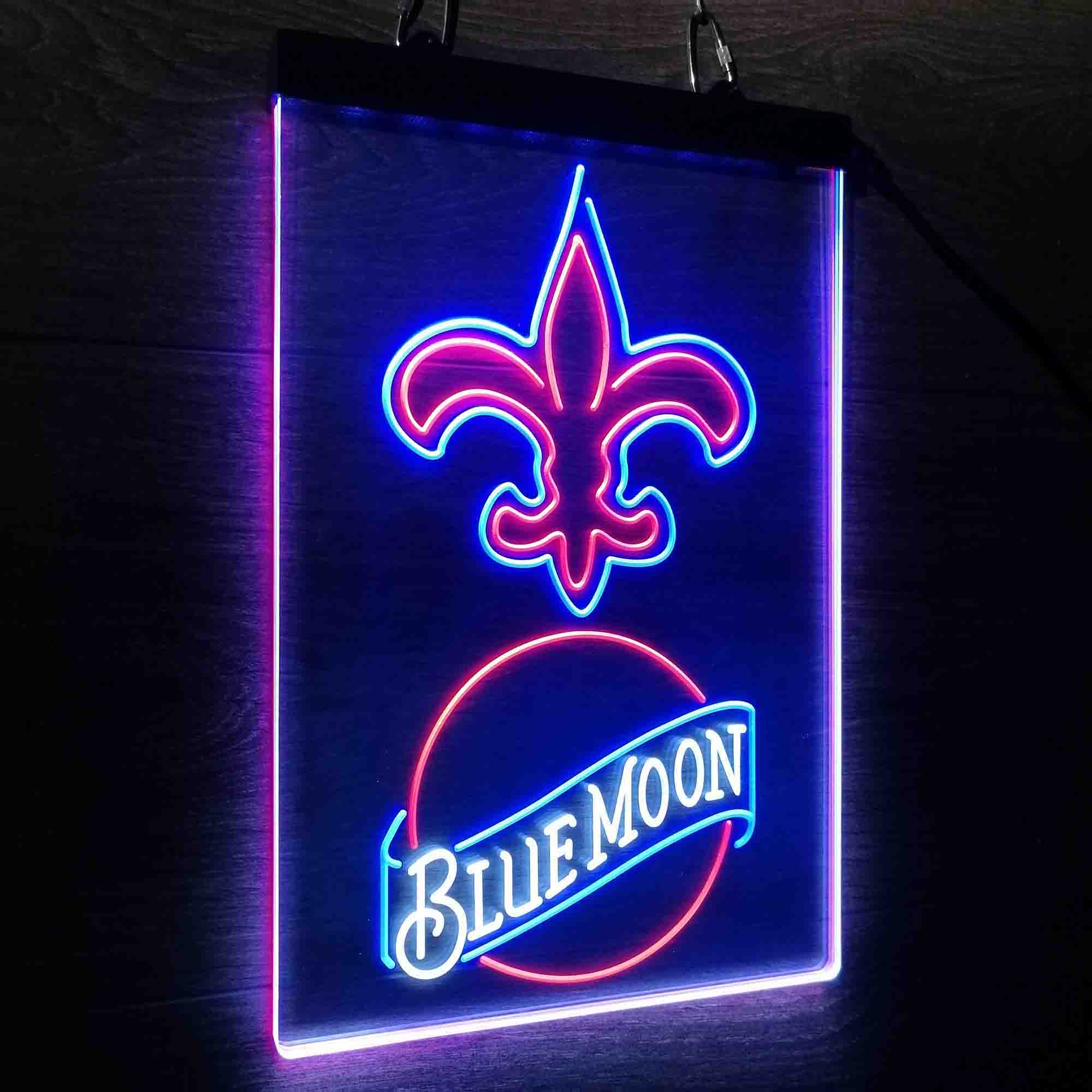 Blue Moon Bar New Orleans Saints Est. 1967 Neon LED Sign 3 Colors - Image 11