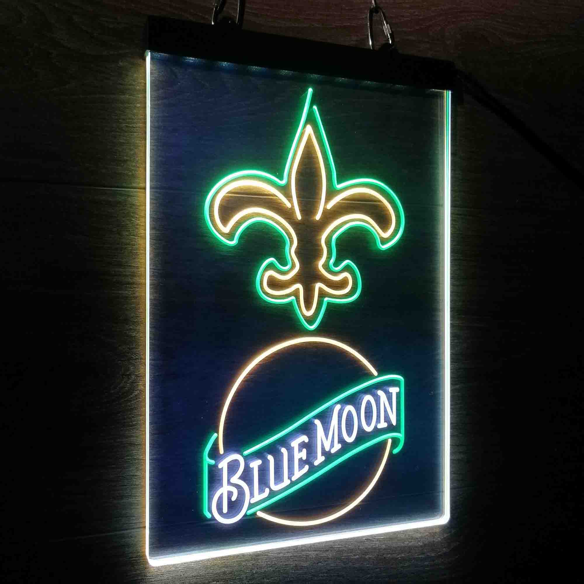 Blue Moon Bar New Orleans Saints Est. 1967 Neon LED Sign 3 Colors - Image 12