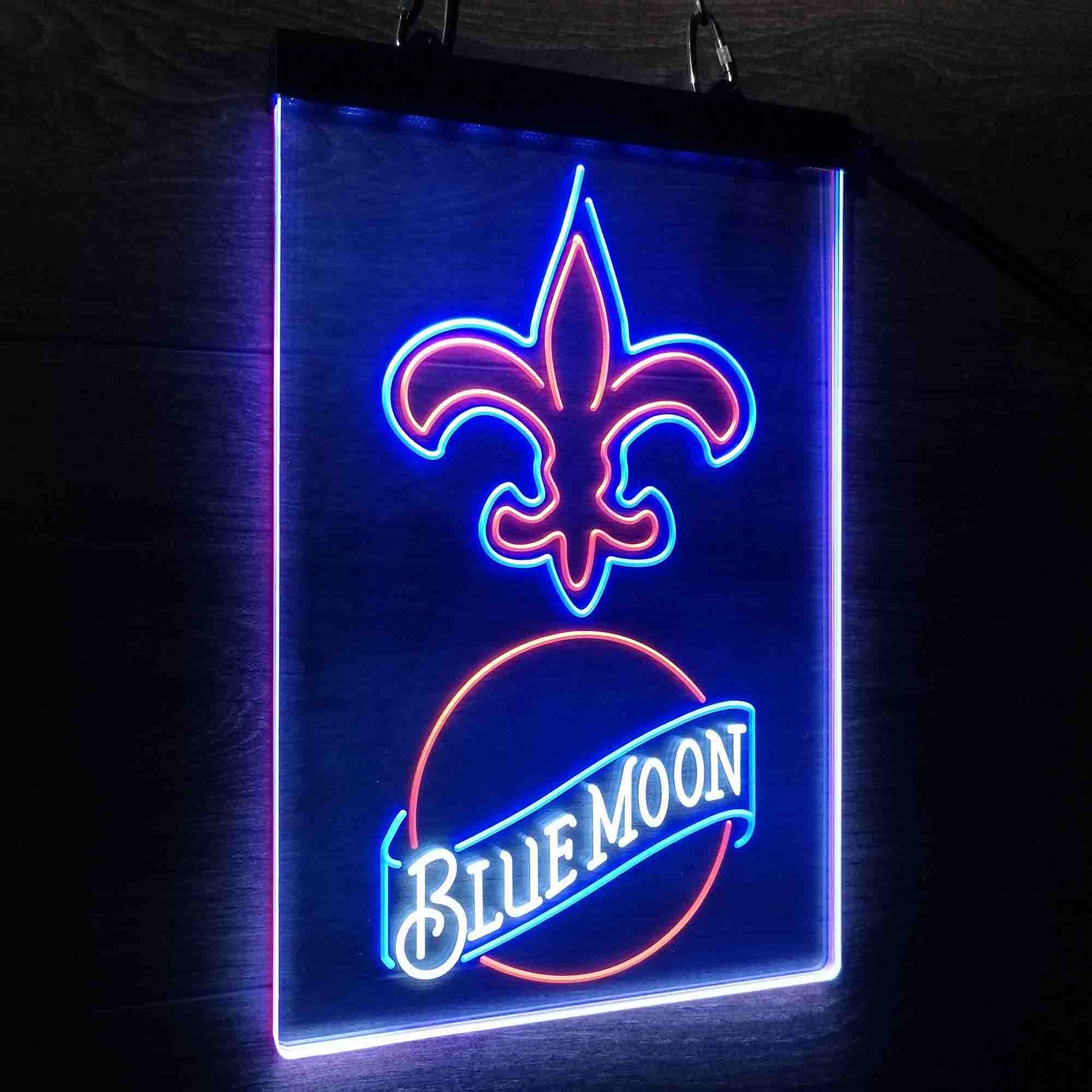 Blue Moon Bar New Orleans Saints Est. 1967 Neon LED Sign 3 Colors - Image 13