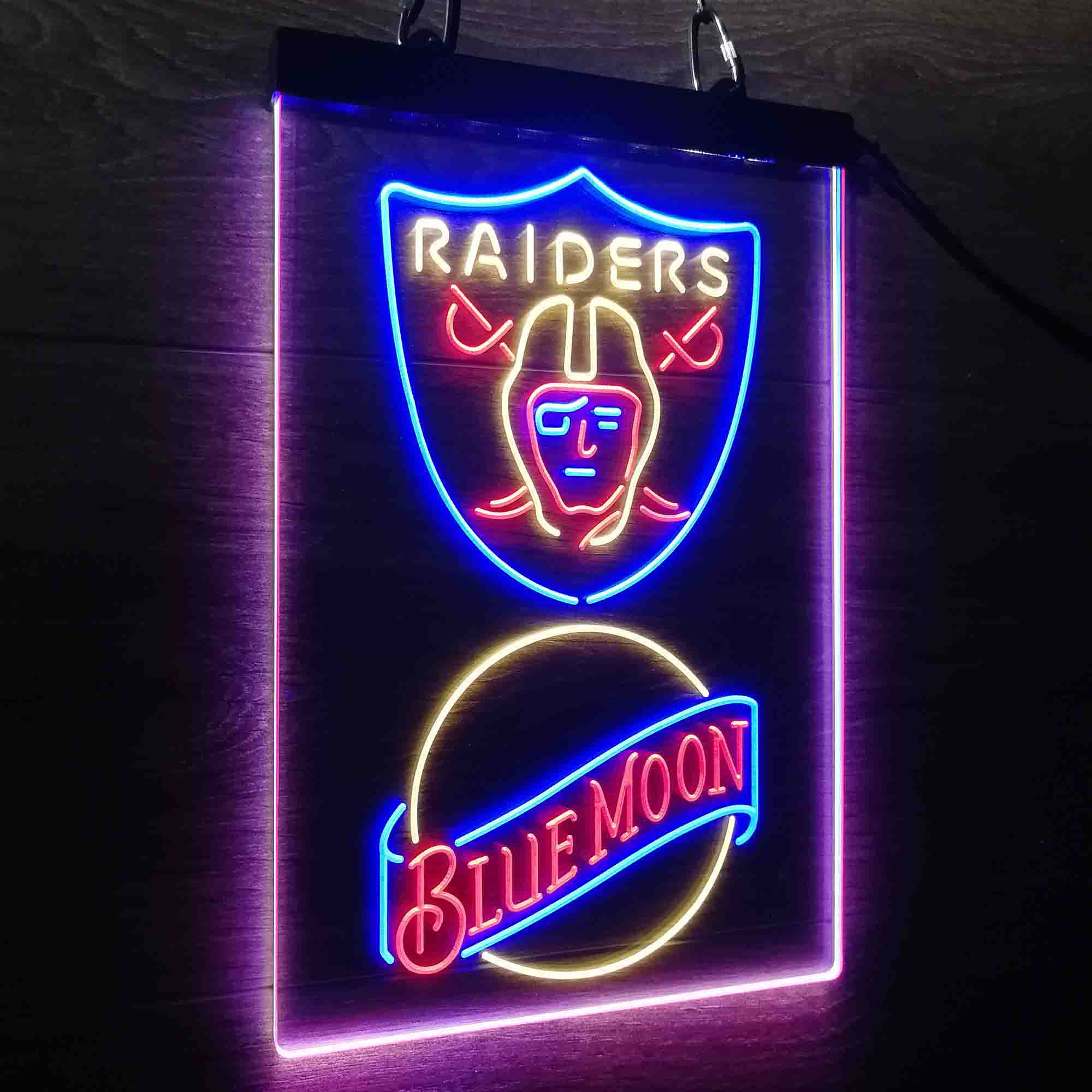 Blue Moon Bar Las Vegas Raiders Neon LED Sign 3 Colors - Image 11