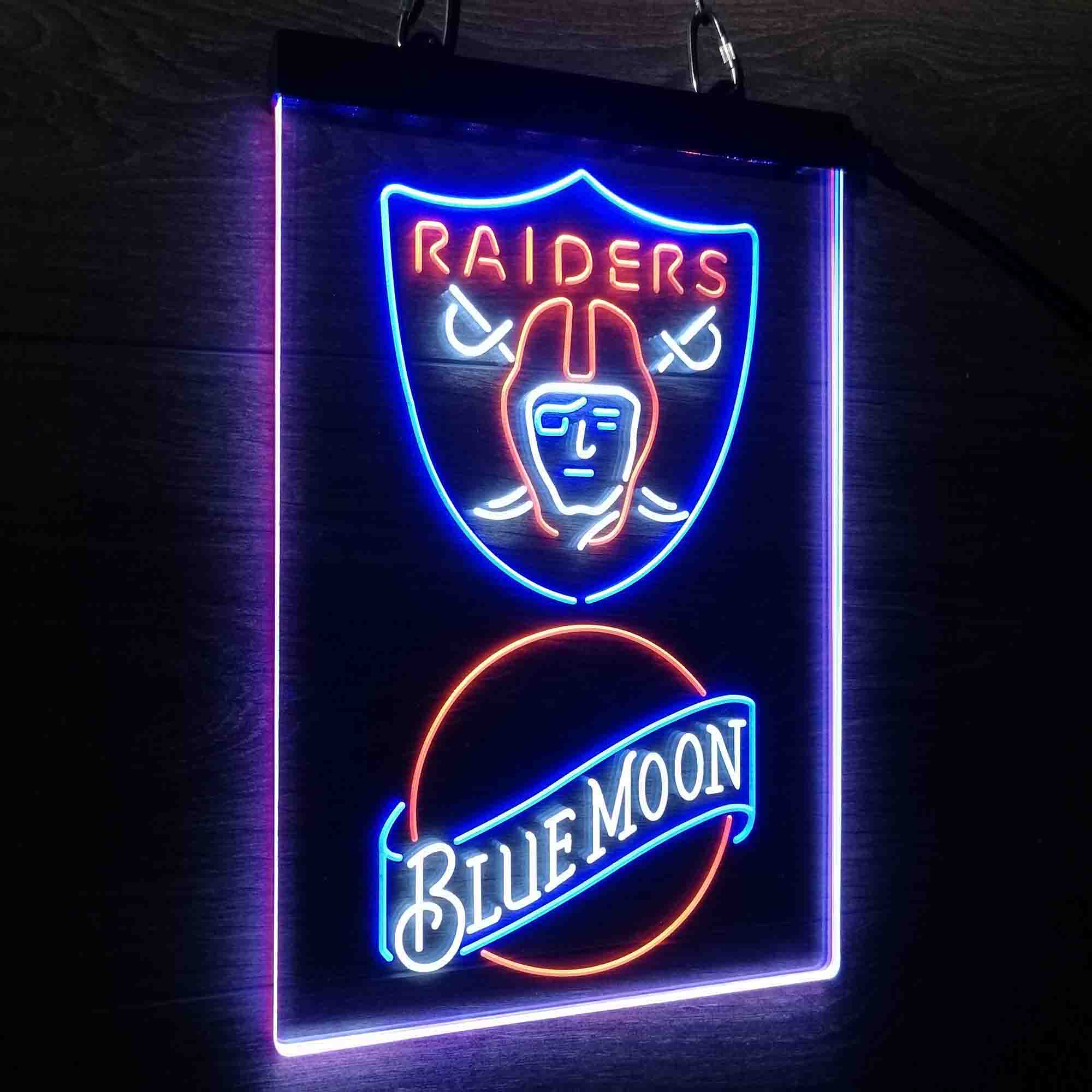 Blue Moon Bar Las Vegas Raiders Neon LED Sign 3 Colors - Image 5