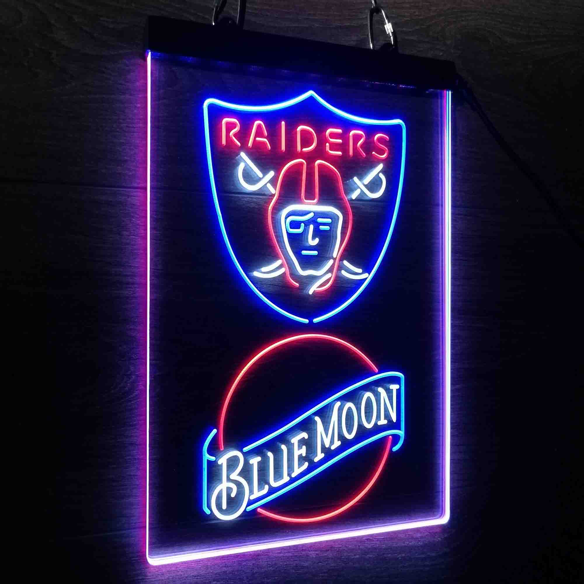 Blue Moon Bar Las Vegas Raiders Neon LED Sign 3 Colors - Image 8
