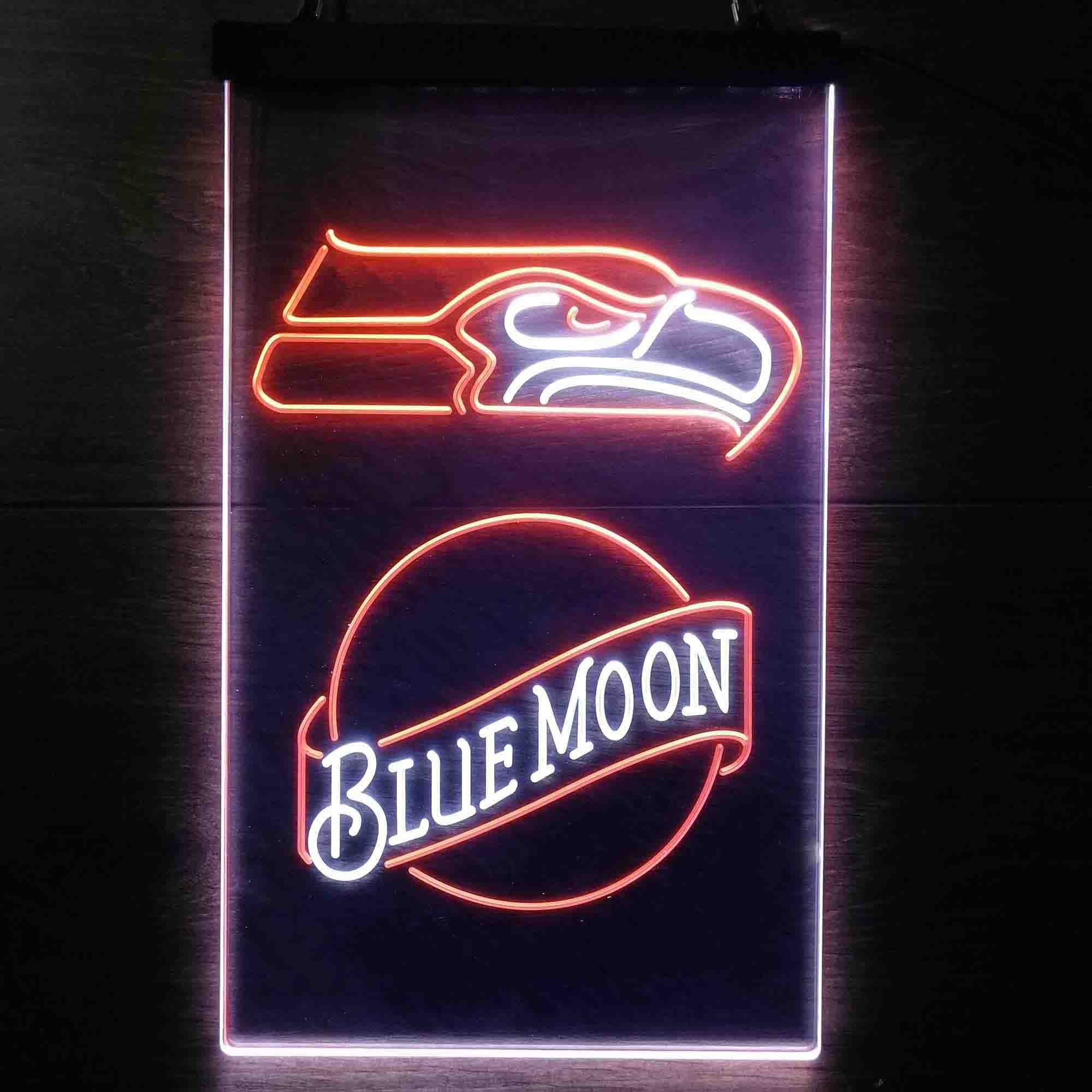 Blue Moon Bar Seattle Seahawks Est. 1976 Neon-Like LED Sign - Image 3