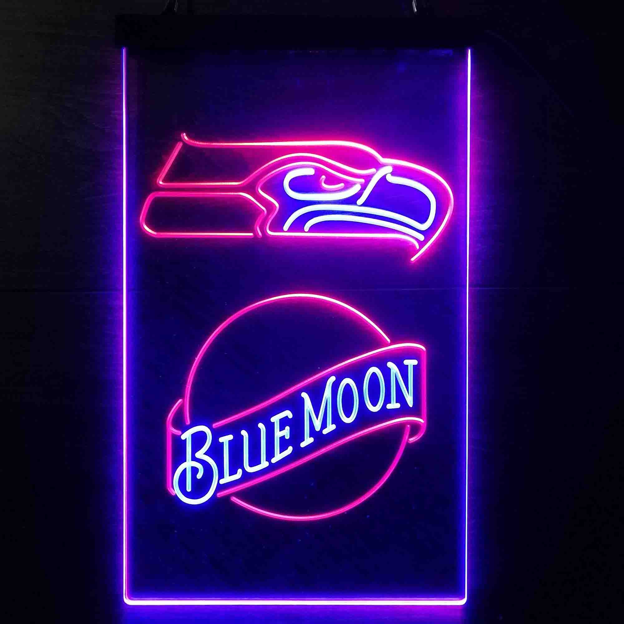 Blue Moon Bar Seattle Seahawks Est. 1976 Neon-Like LED Sign - Image 5