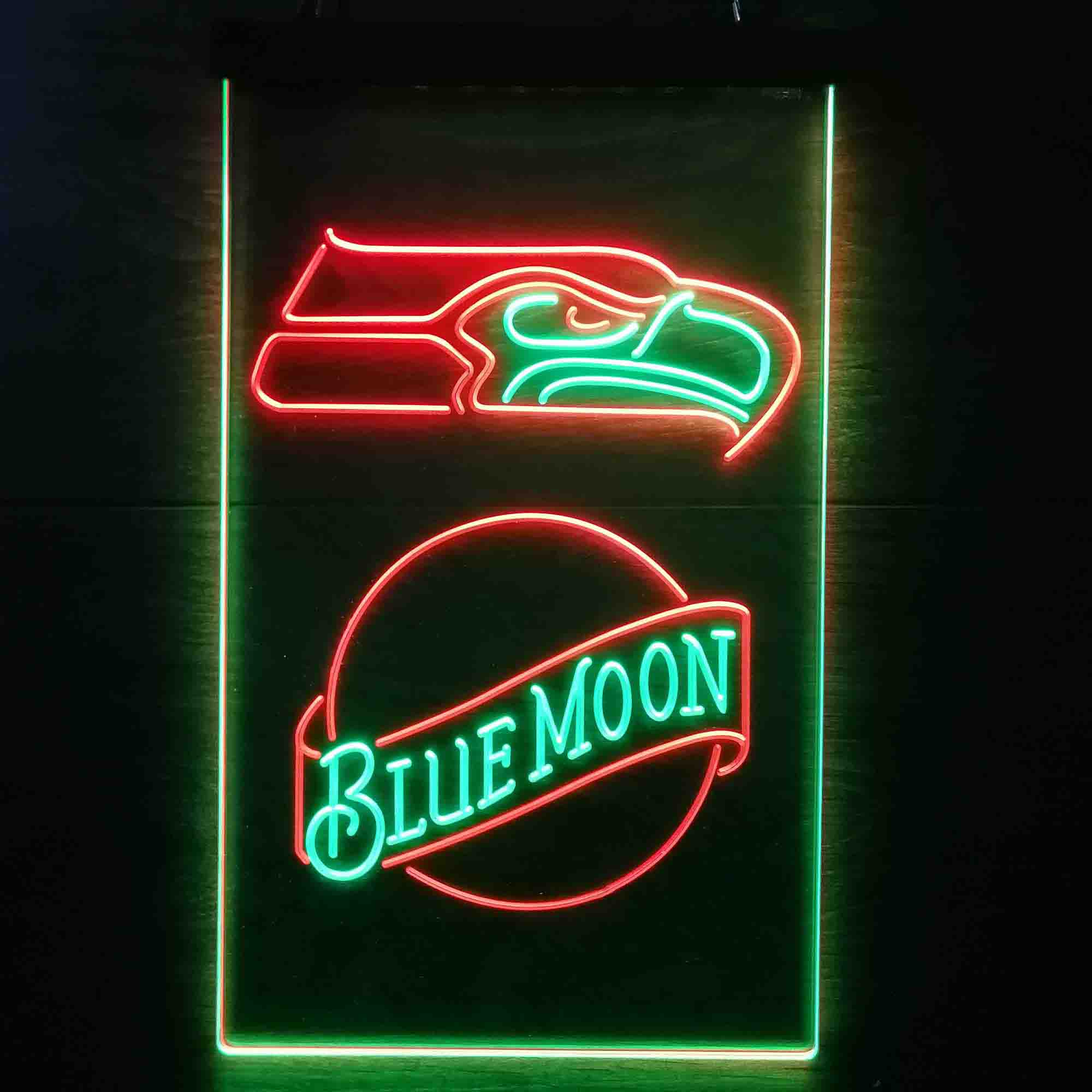 Blue Moon Bar Seattle Seahawks Est. 1976 Neon-Like LED Sign - Image 6