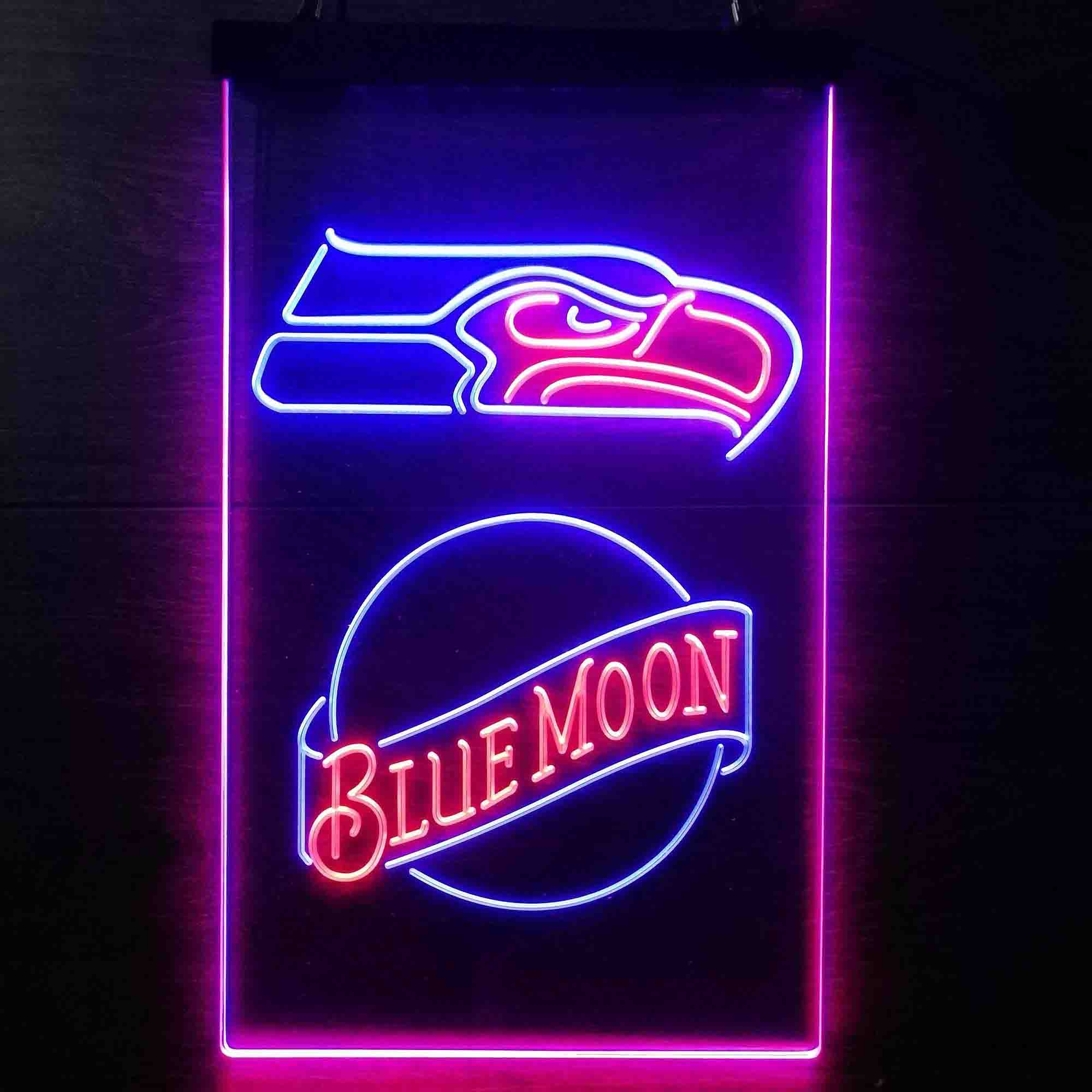 Blue Moon Bar Seattle Seahawks Est. 1976 Neon-Like LED Sign - Image 8