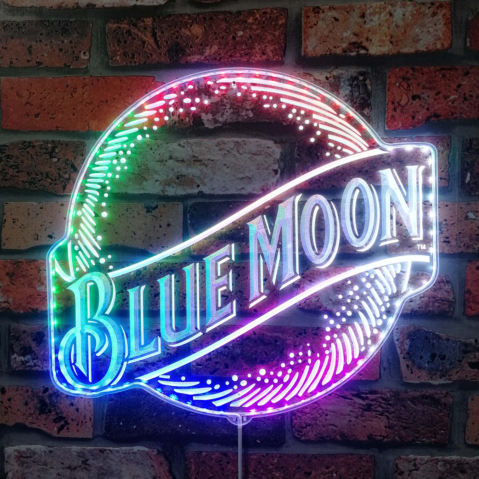 blue moon beer Neon LED Sign with Dynamic RGB Colors