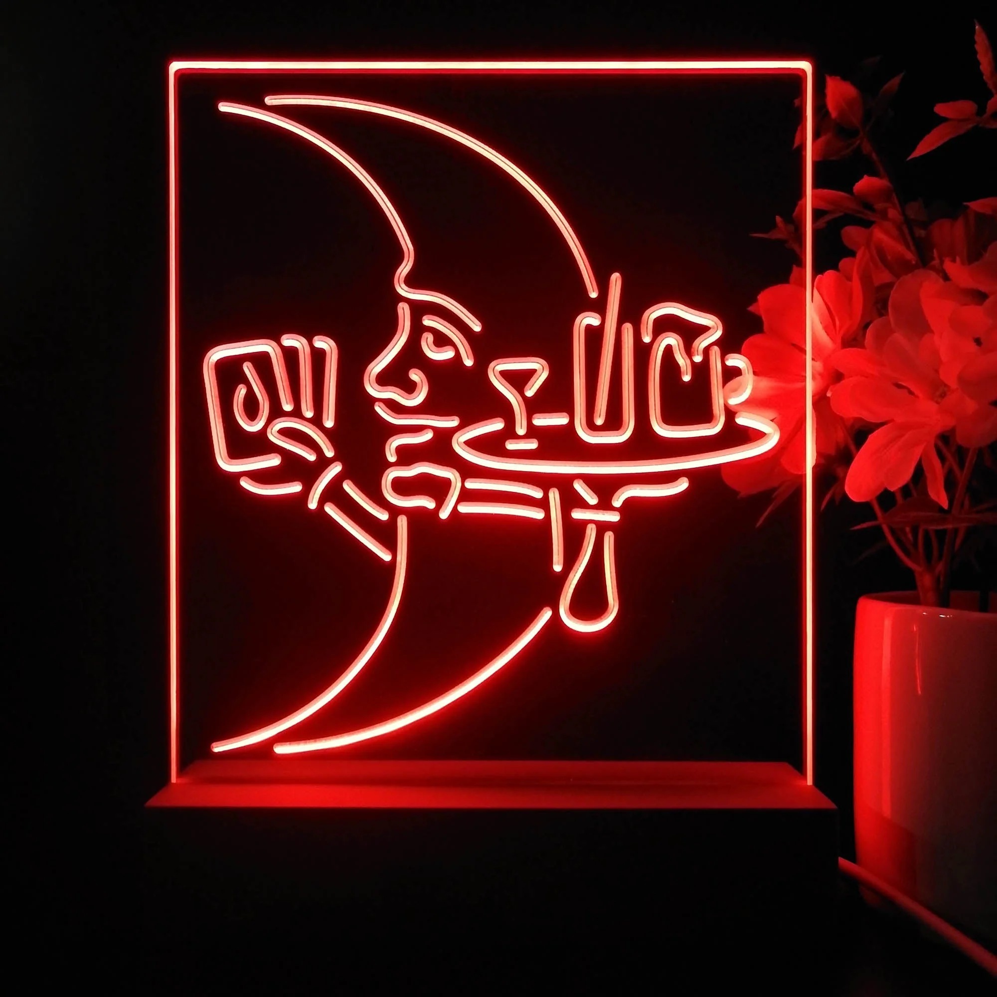 Blue Moon Beer Night Light Neon Pub Bar Lamp - Image 2