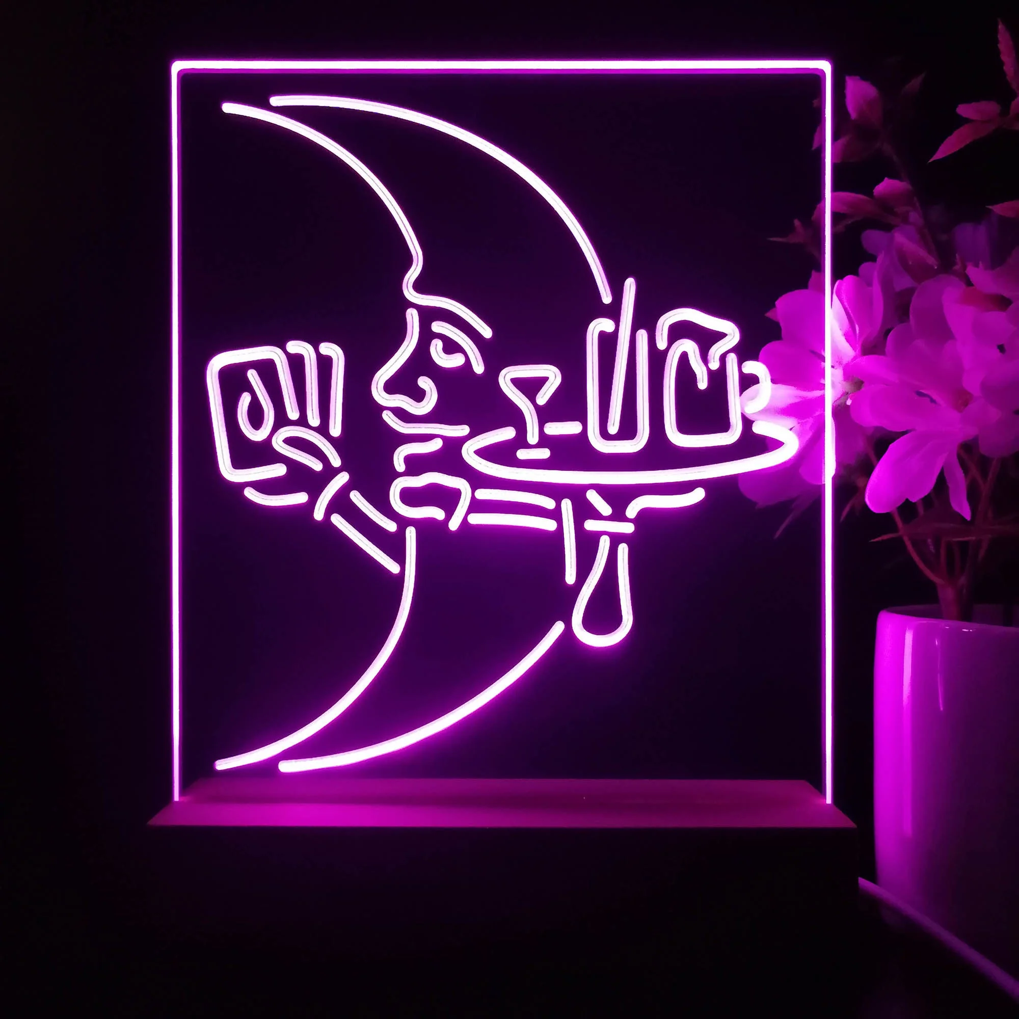 Blue Moon Beer Night Light Neon Pub Bar Lamp - Image 4