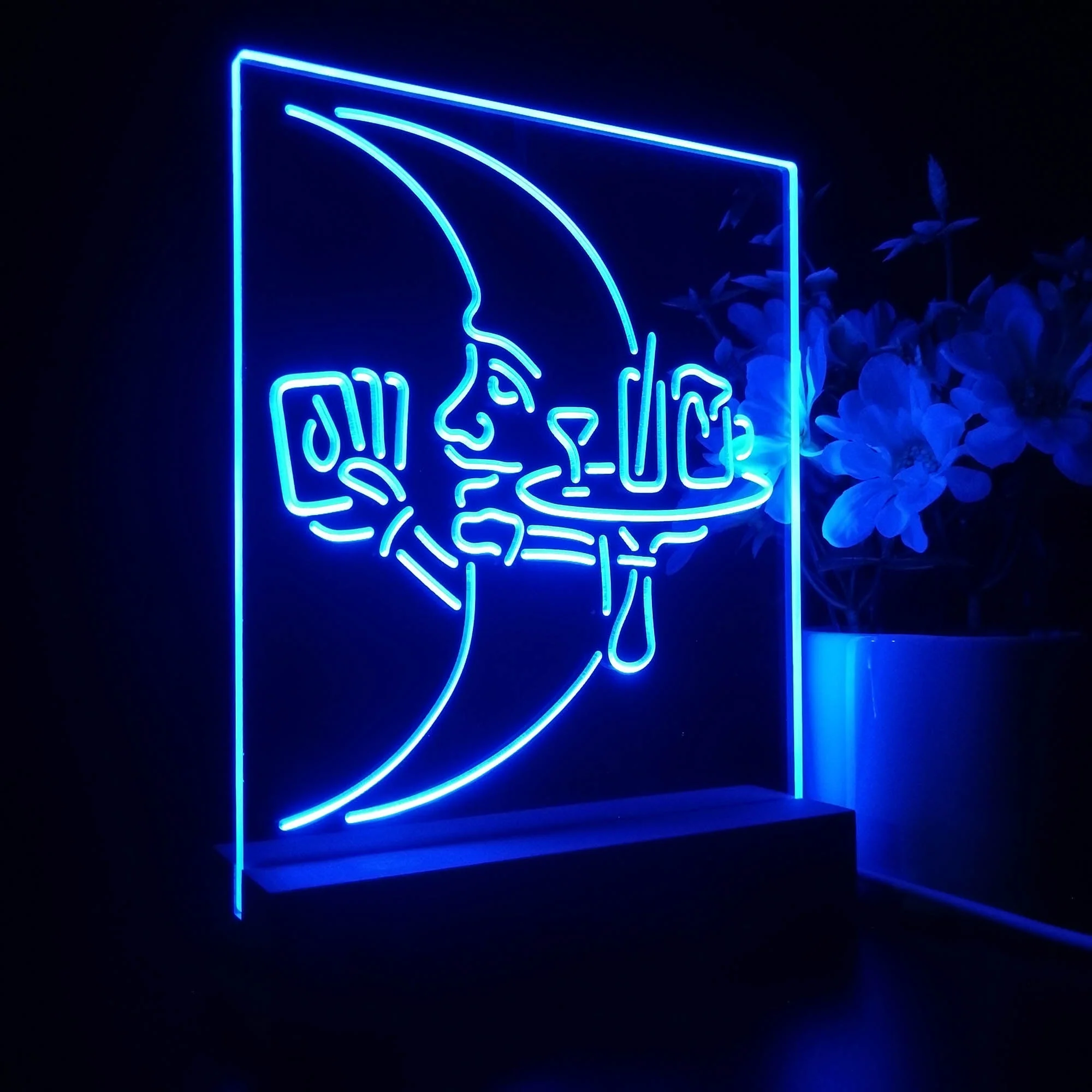 Blue Moon Beer Night Light Neon Pub Bar Lamp - Image 5