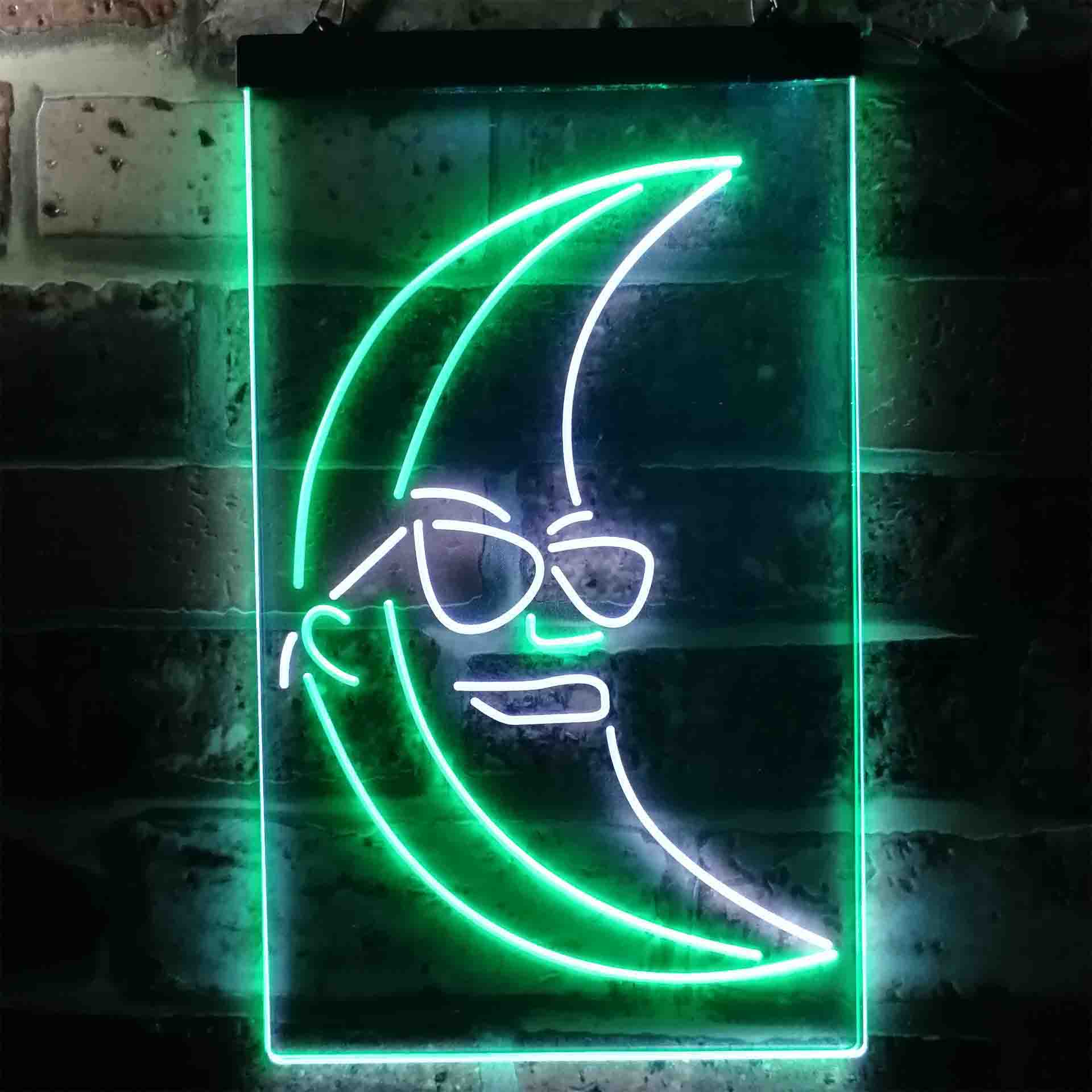 Blue Moon Beer Sunglasses Neon-Like LED Sign