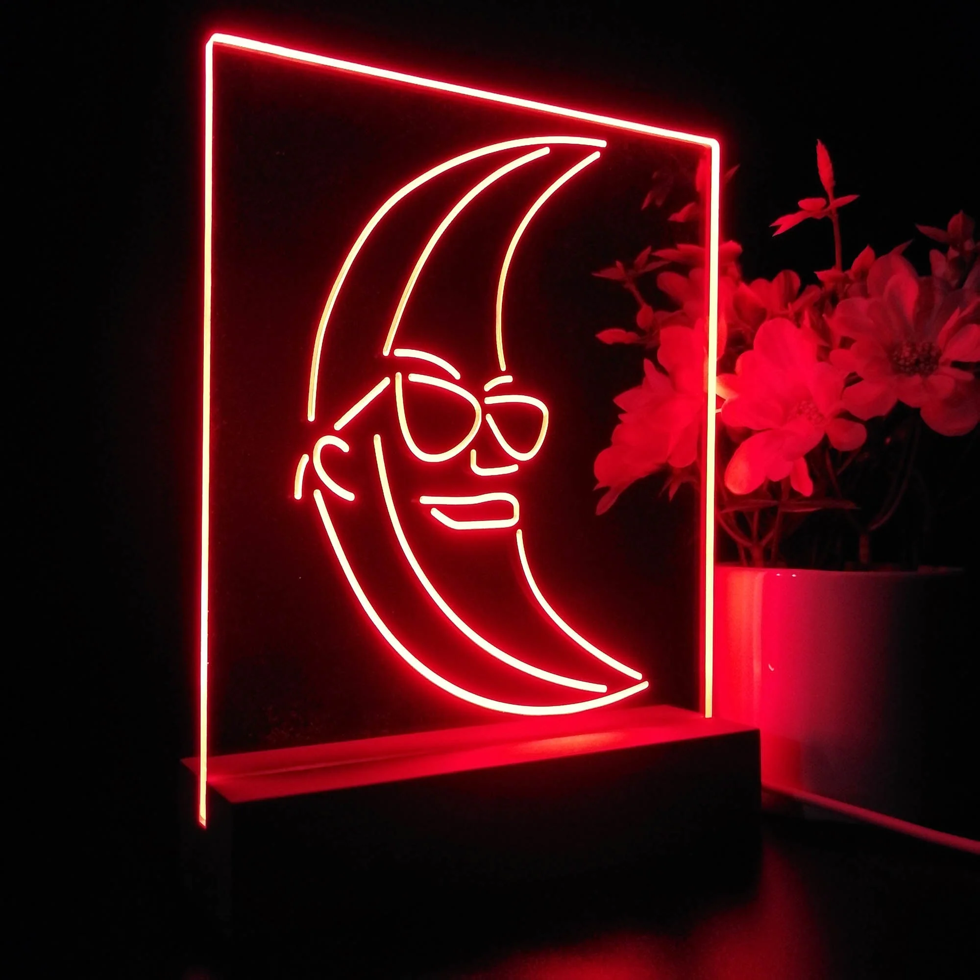 Blue Moon Beer Sunglasses Night Light Neon Pub Bar Lamp - Image 6