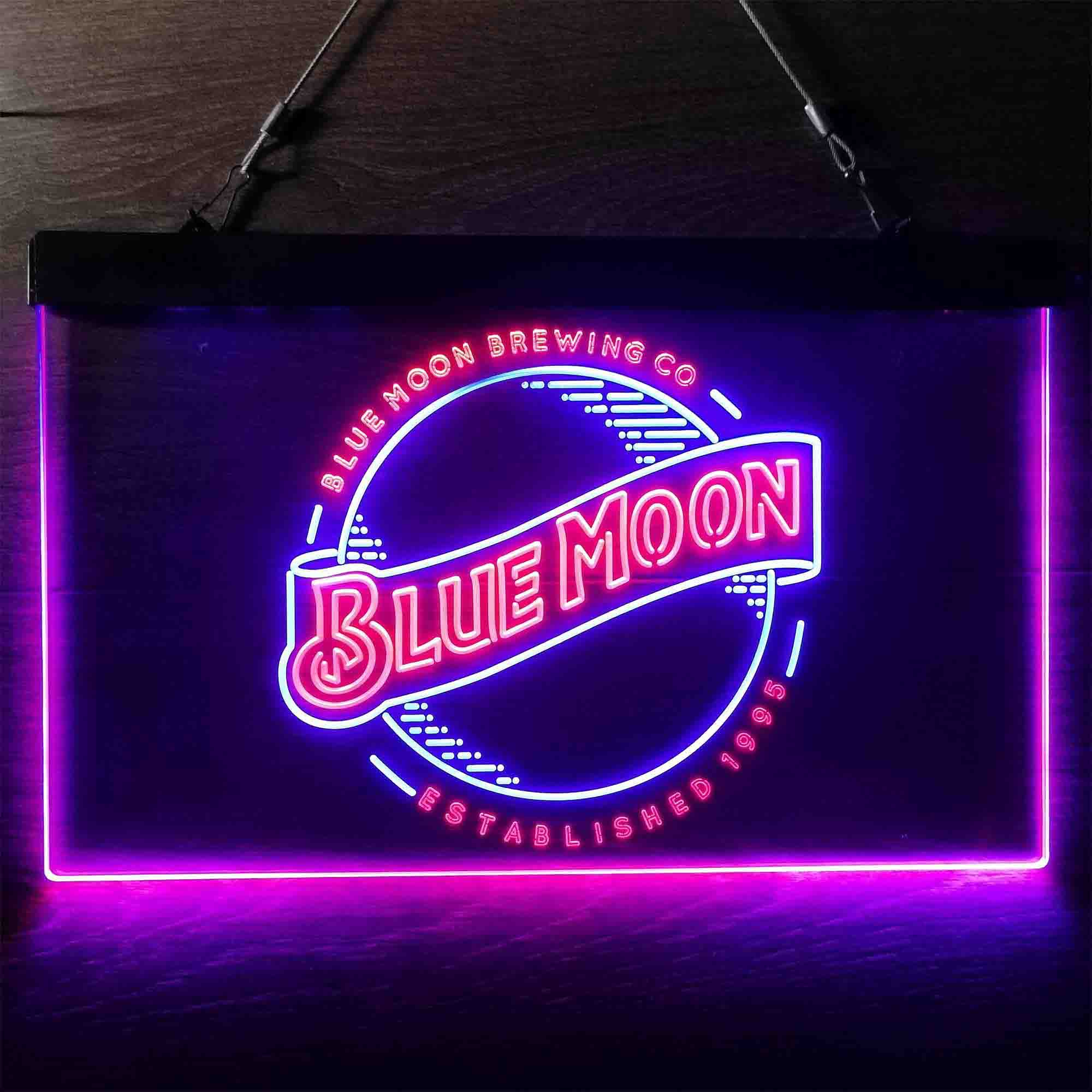 Blue Moon Brewing Company Est 1995 Neon-Like LED Sign - Image 6